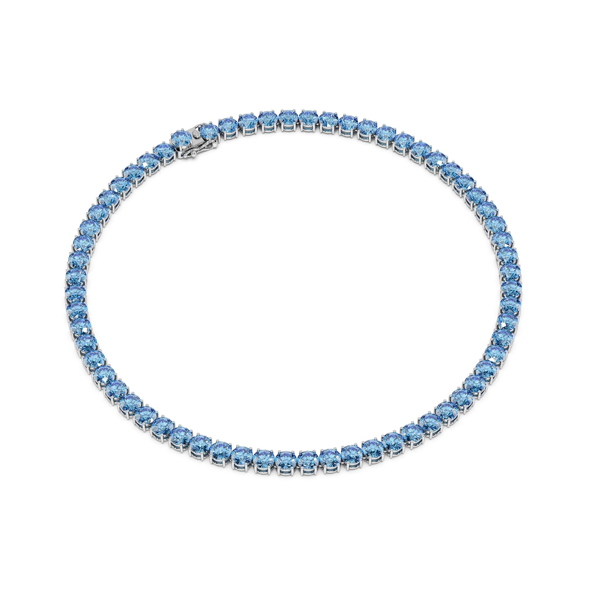 Anne's Subtle 11-Color 52ct Diamond Tennis Necklace