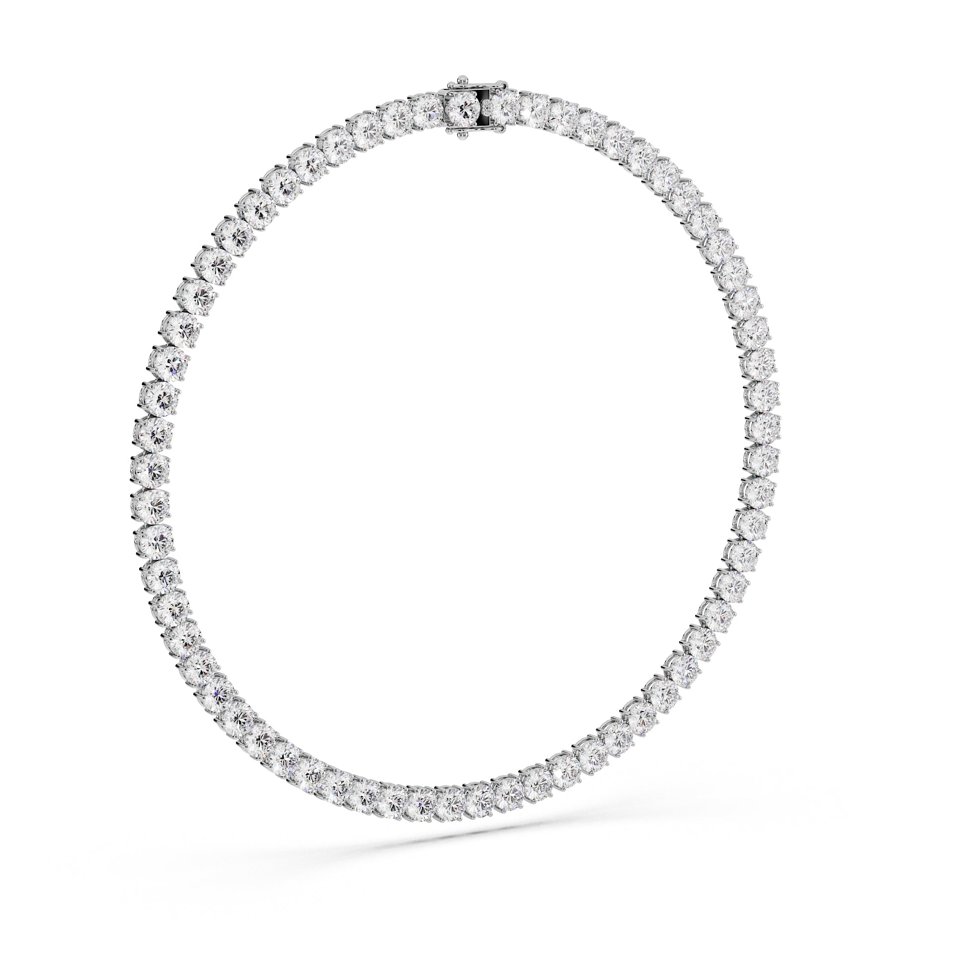 Anne's Subtle 11-Color 52ct Diamond Tennis Necklace