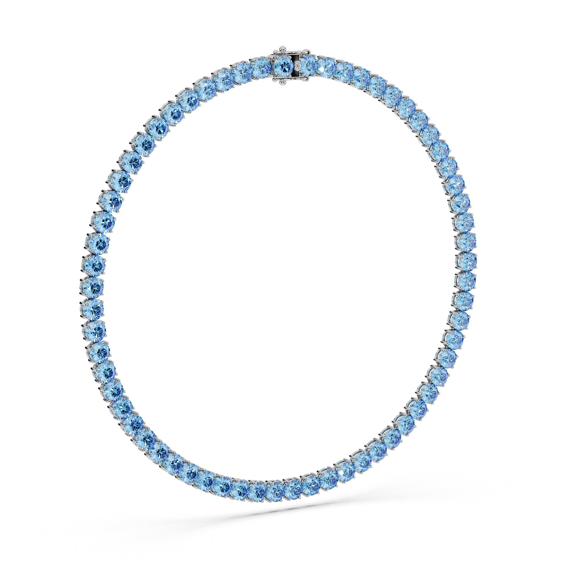 Anne's Subtle 11-Color 52ct Diamond Tennis Necklace