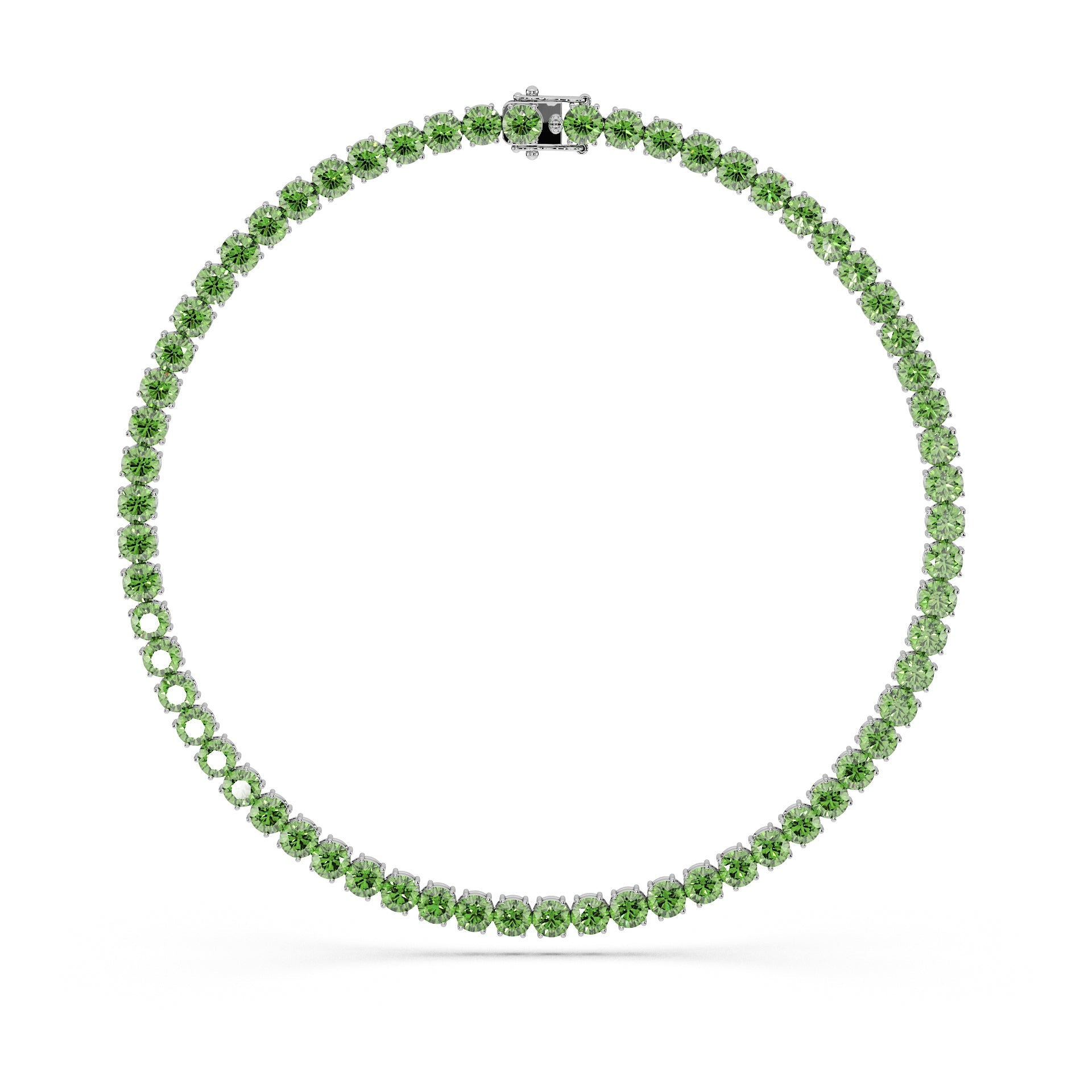 14K White gold_Ocean Green Diamond