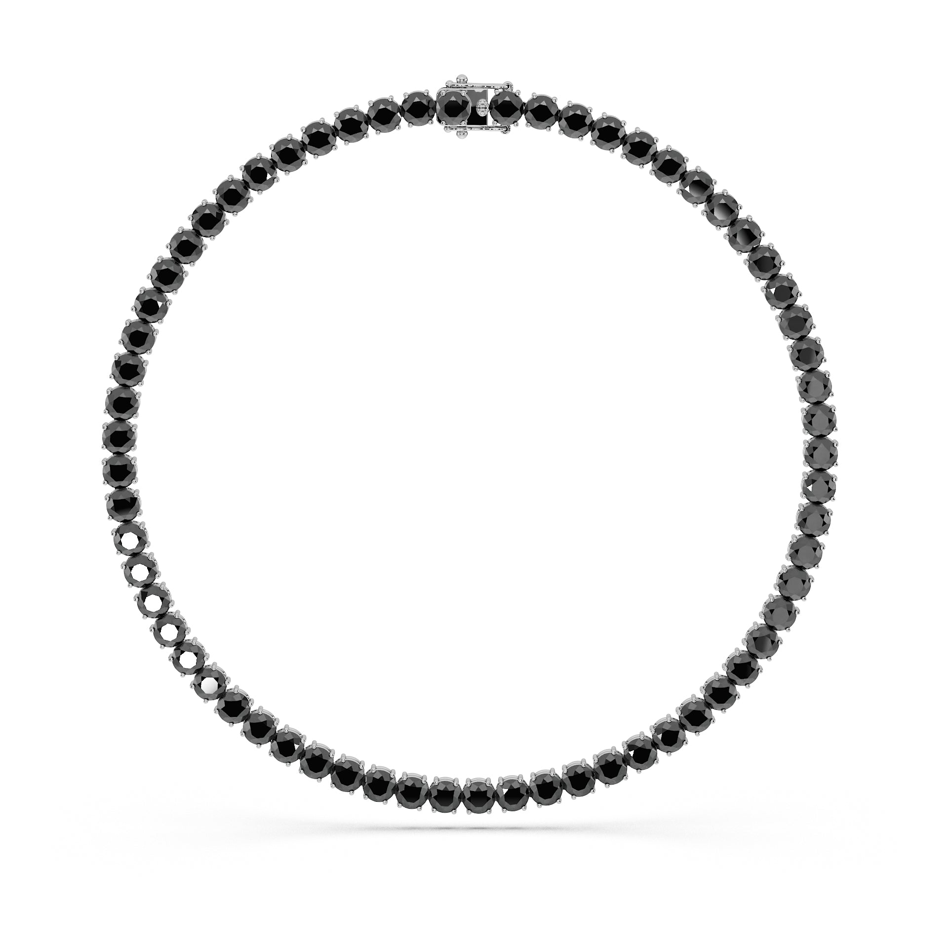 14K White gold_Black Diamond