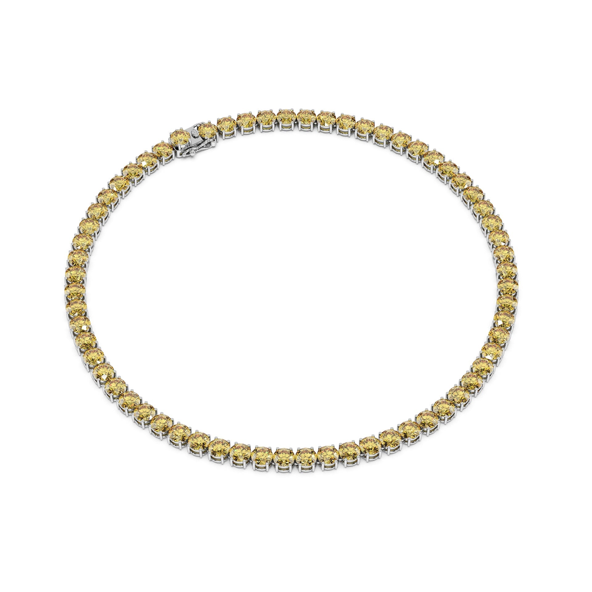 Anne's Subtle 11-Color 52ct Diamond Tennis Necklace