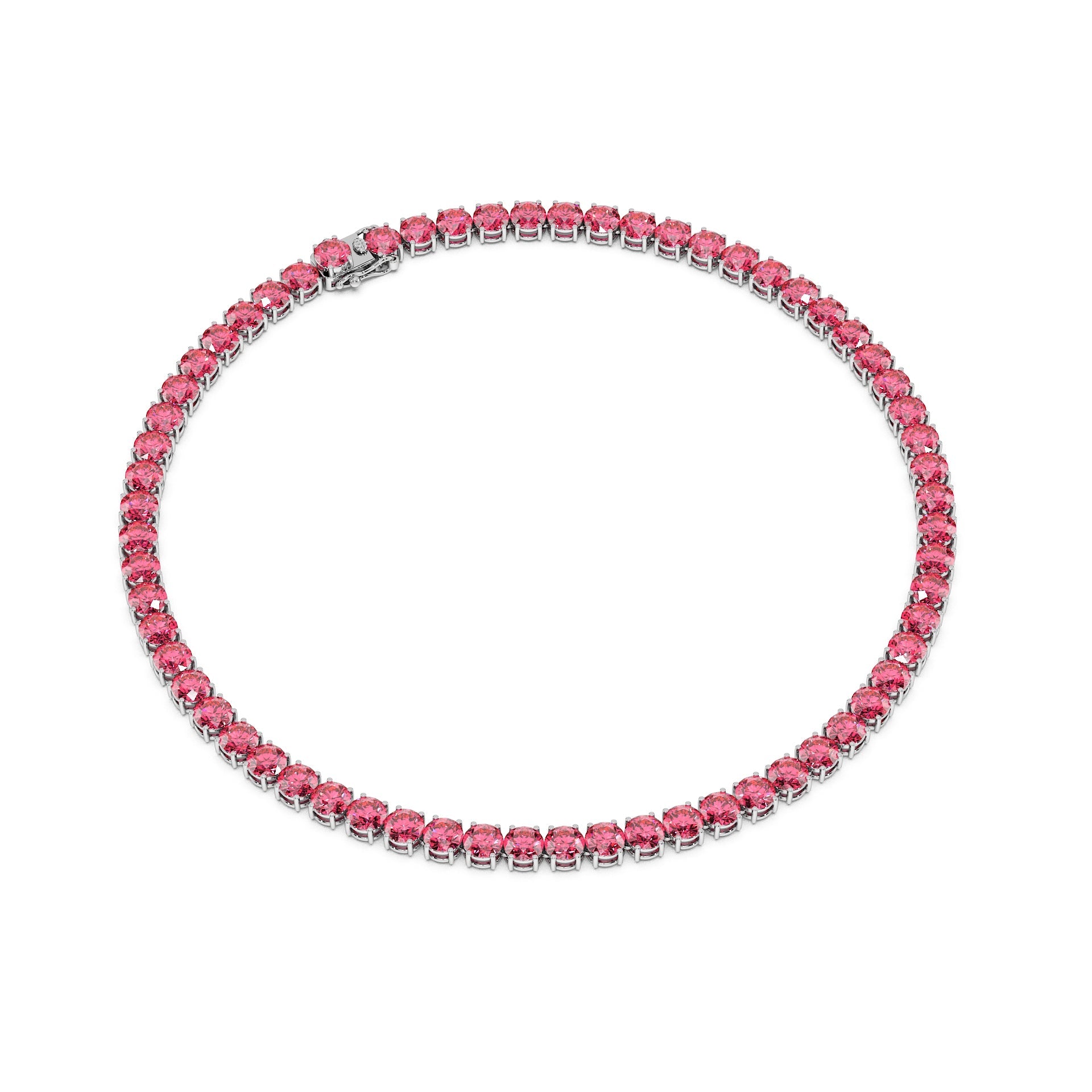 Anne's Subtle 11-Color 52ct Diamond Tennis Necklace