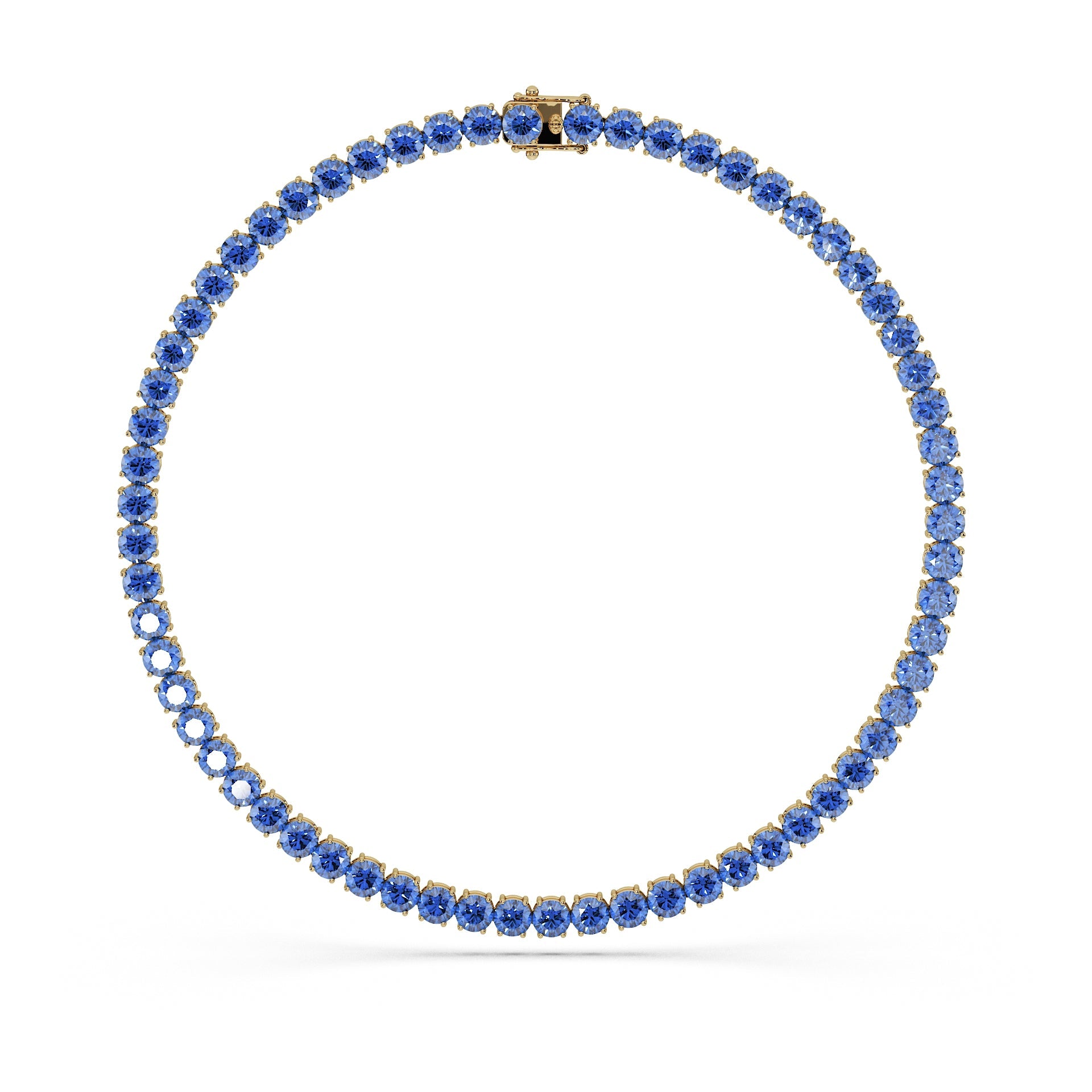 14K Yellow gold_Royal Blue Diamond