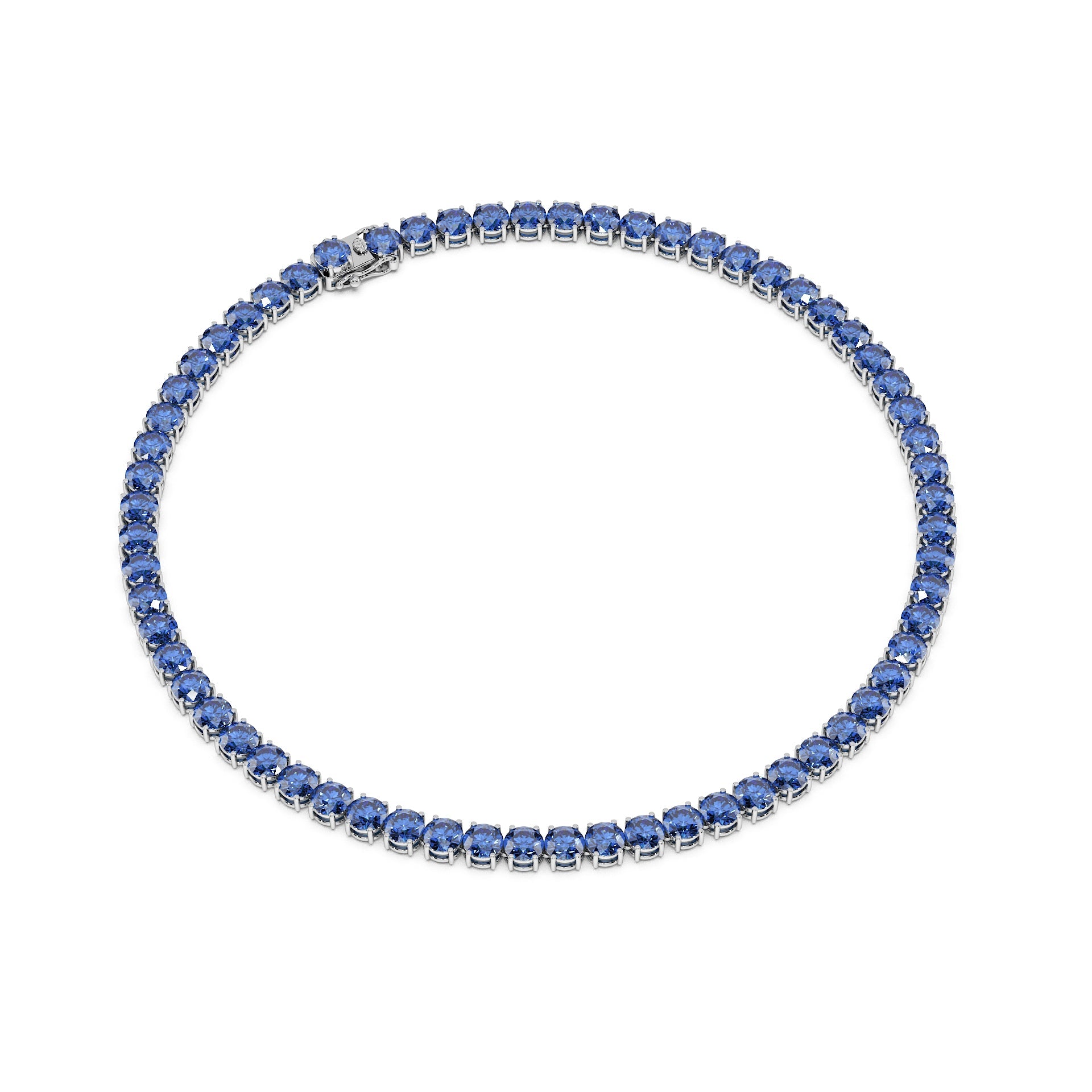 Anne's Subtle 11-Color 52ct Diamond Tennis Necklace