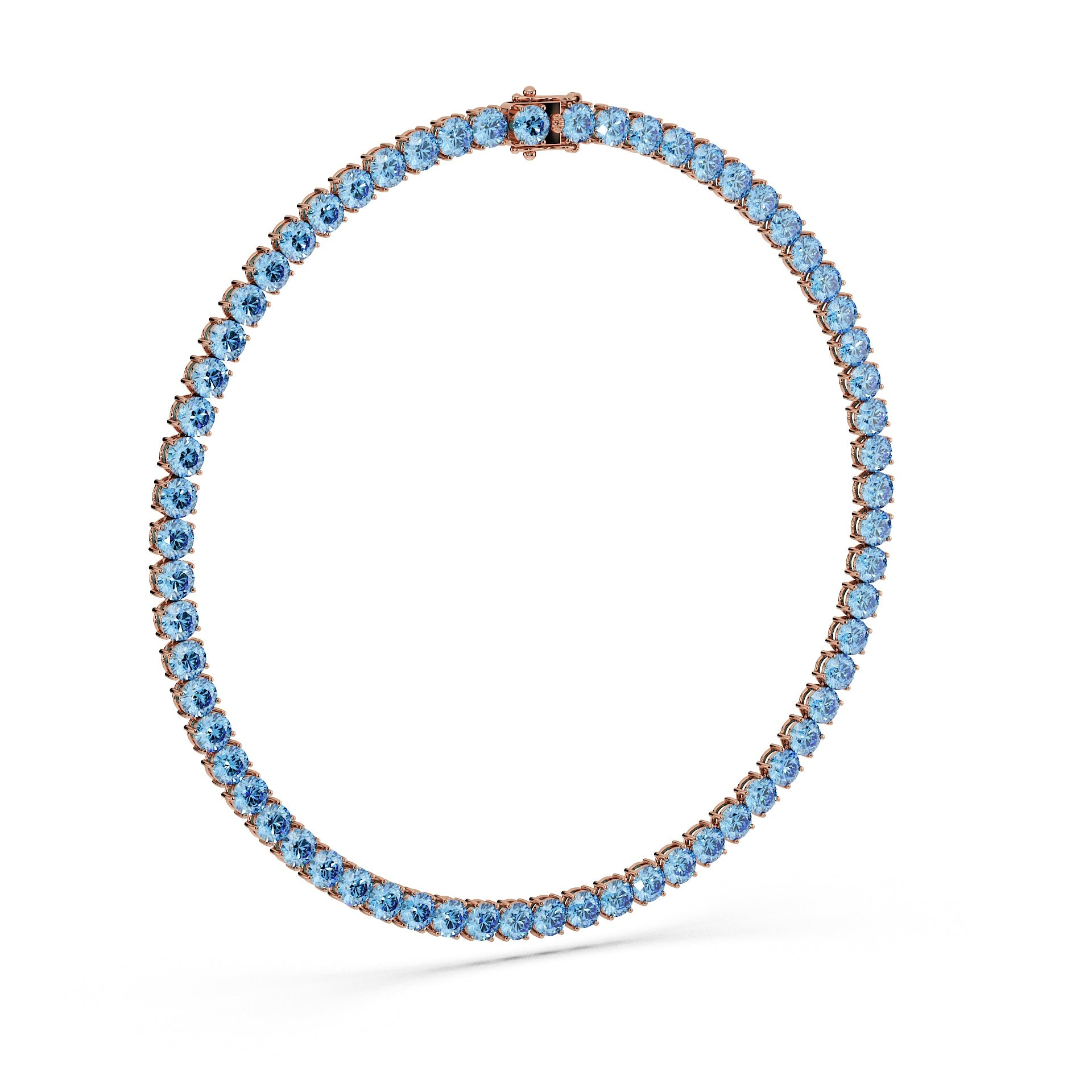 Anne's Subtle 11-Color 52ct Diamond Tennis Necklace