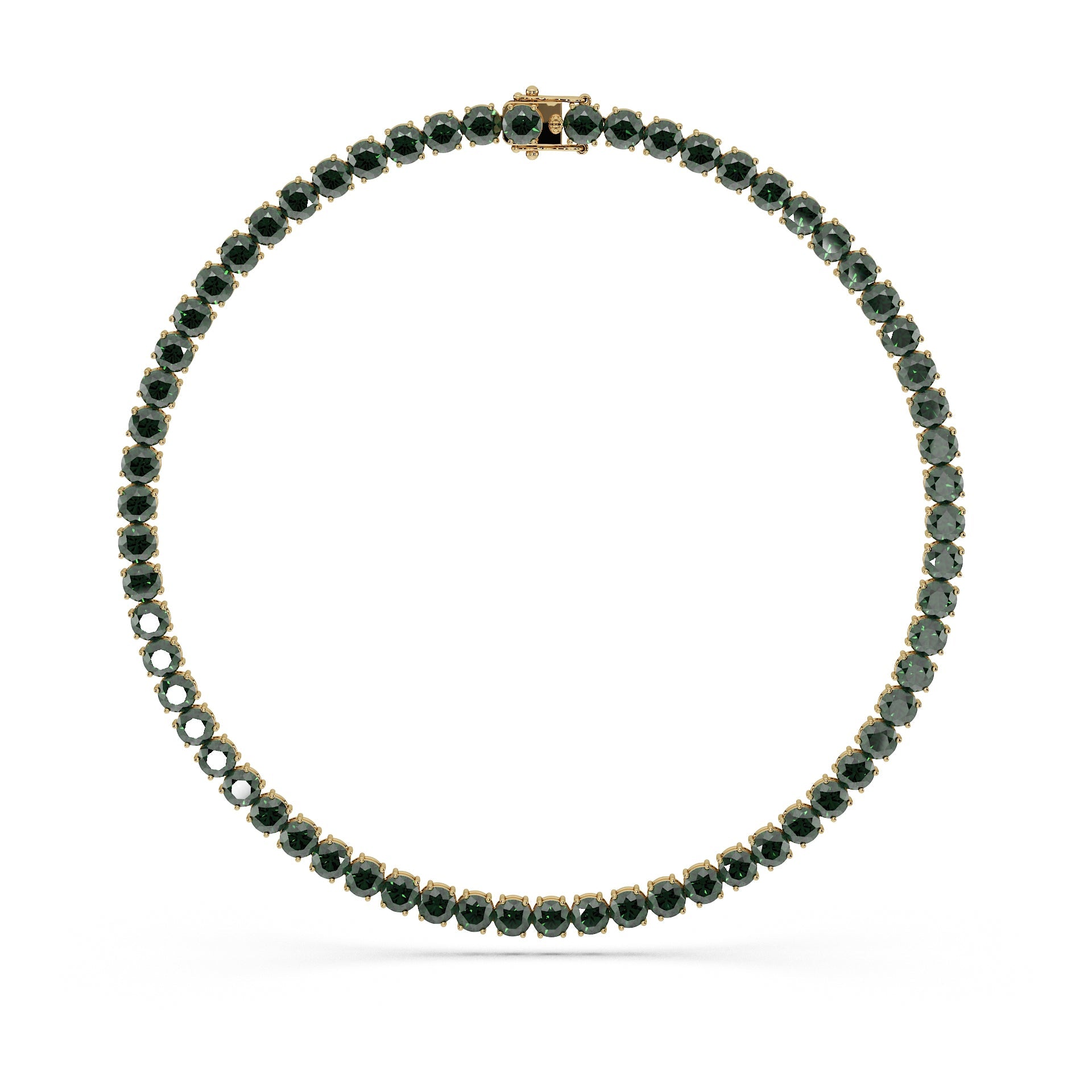 14K Yellow gold_Royal Green Diamond