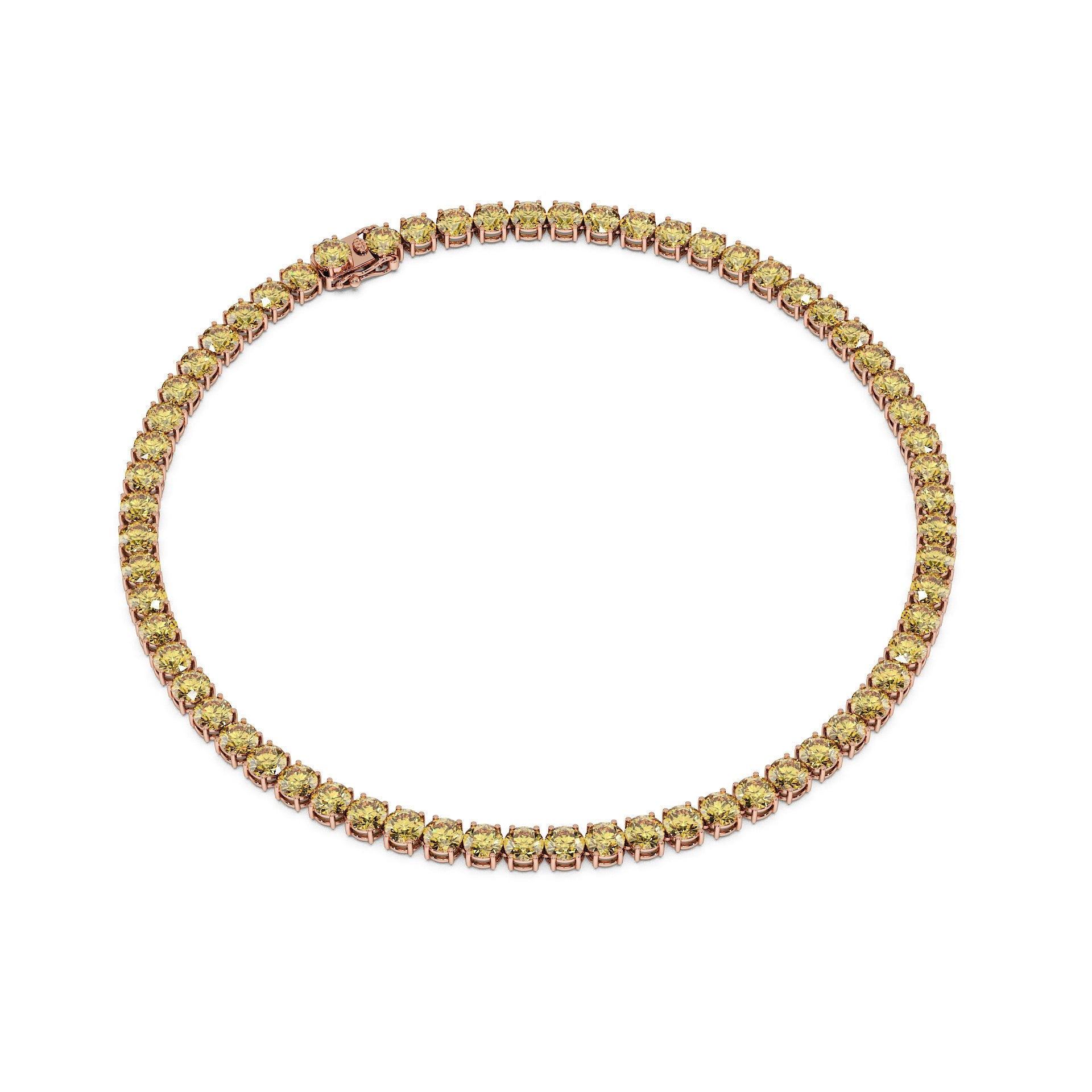 Anne's Subtle 11-Color 52ct Diamond Tennis Necklace