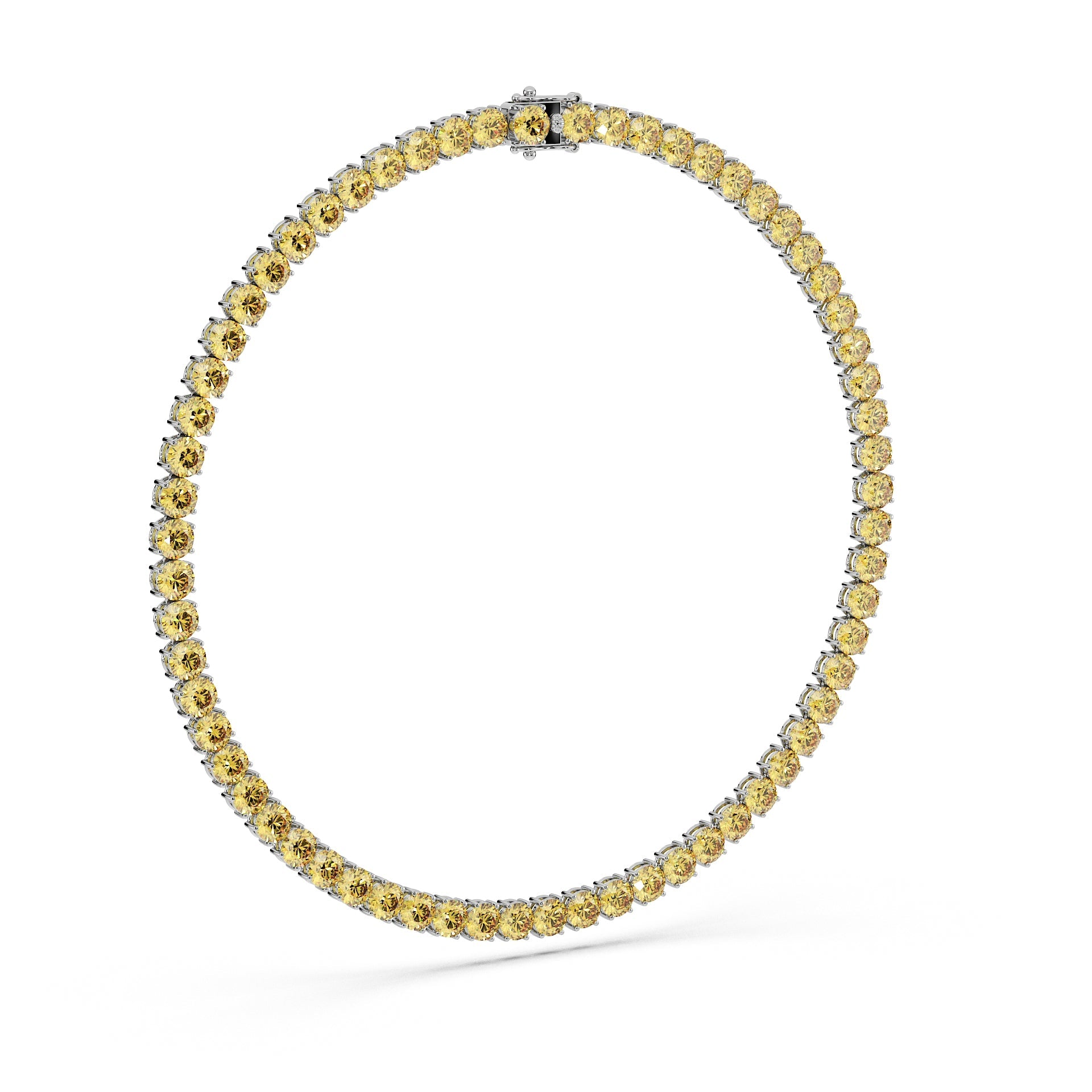 Anne's Subtle 11-Color 52ct Diamond Tennis Necklace