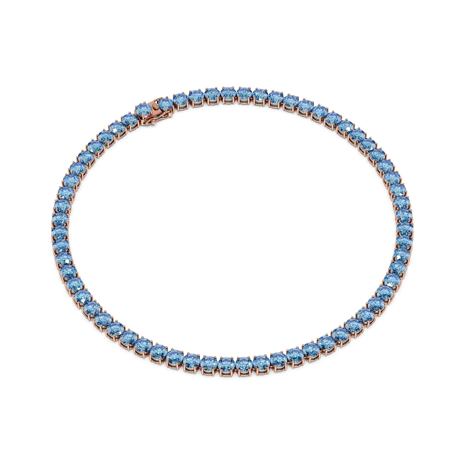 Anne's Subtle 11-Color 52ct Diamond Tennis Necklace