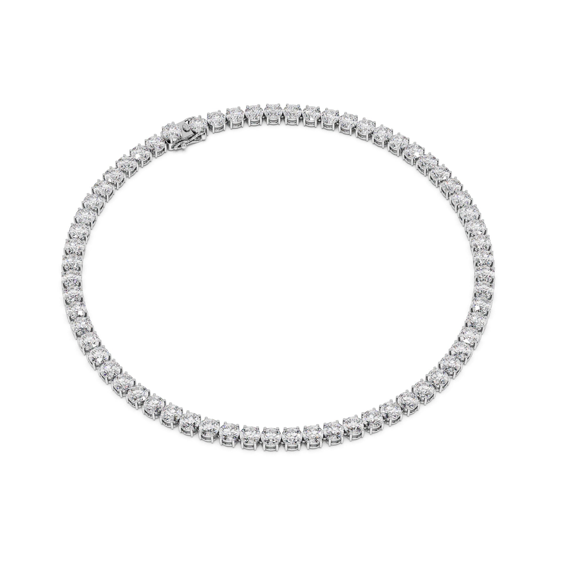 Anne's Subtle 11-Color 52ct Diamond Tennis Necklace