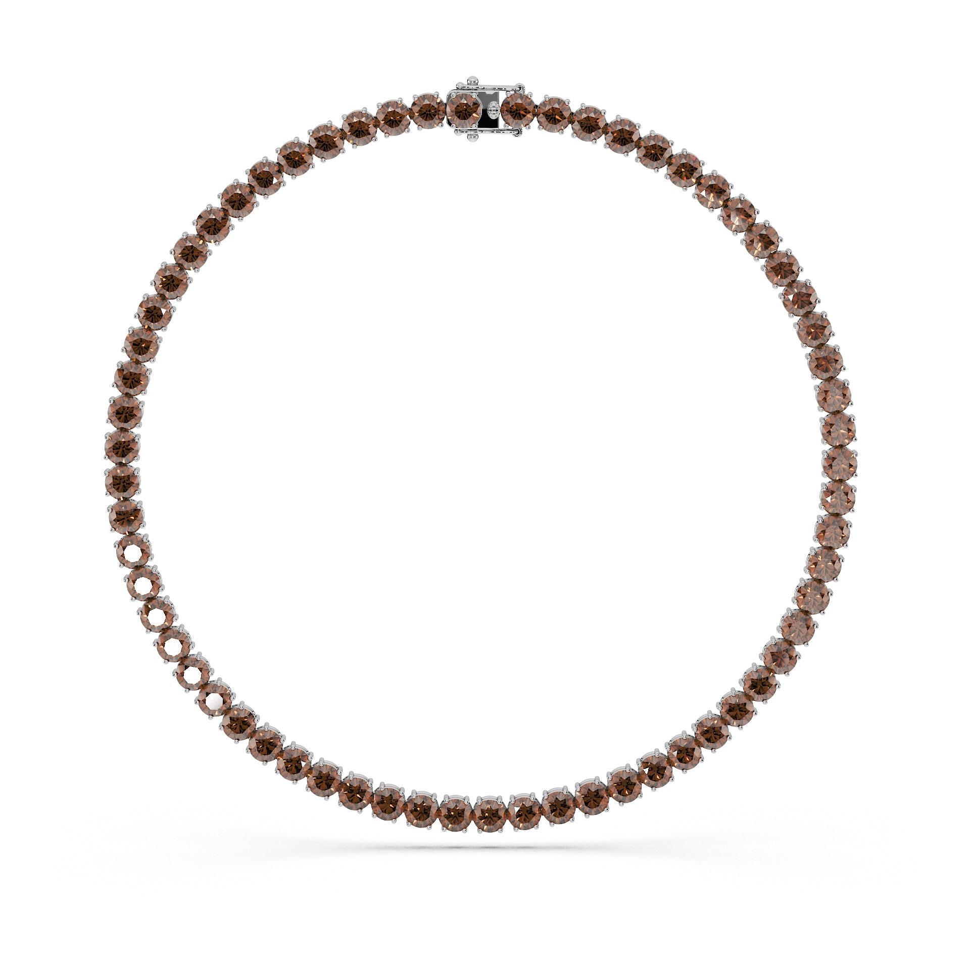 14K White gold_Brown Diamond