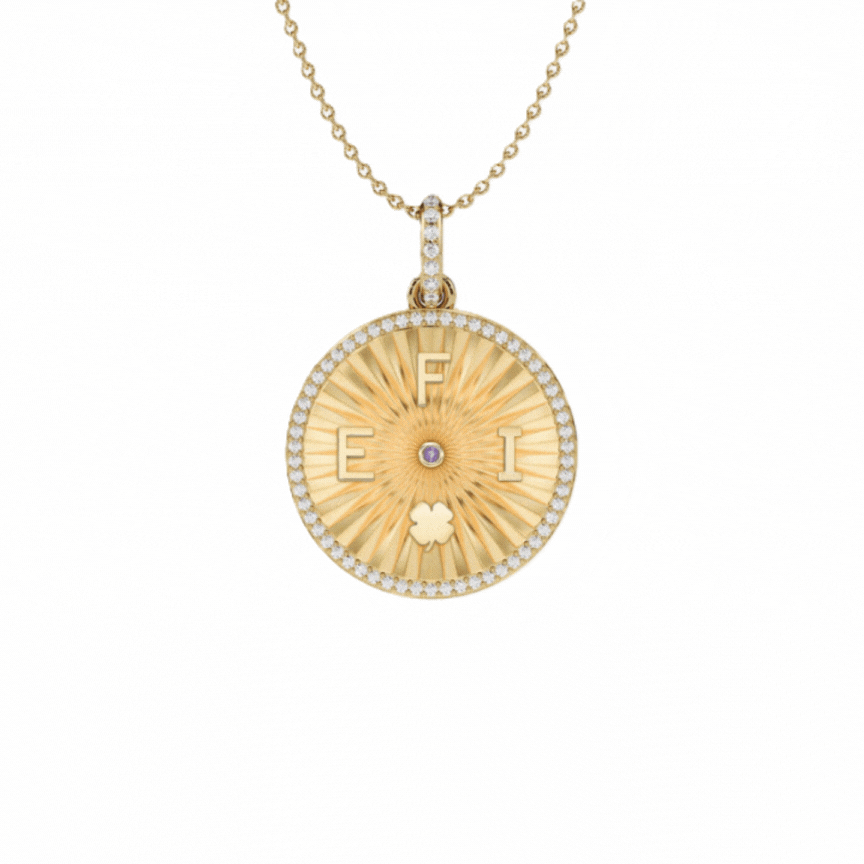 The Customizable Diamond Disc Necklace