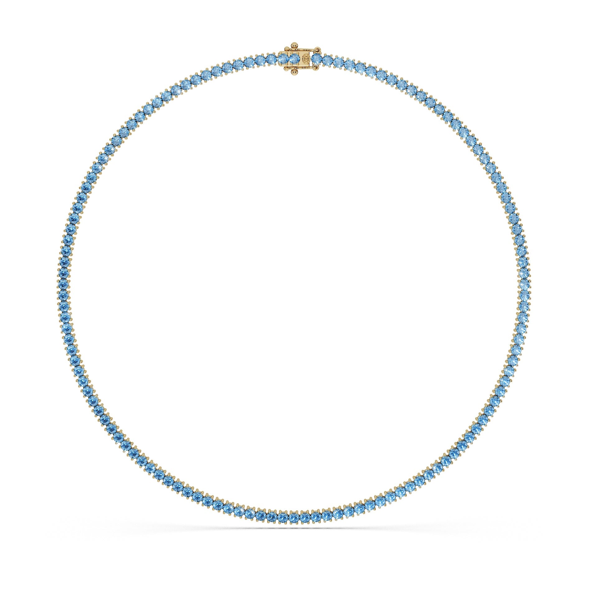 14K Yellow gold_Royal Blue Diamond