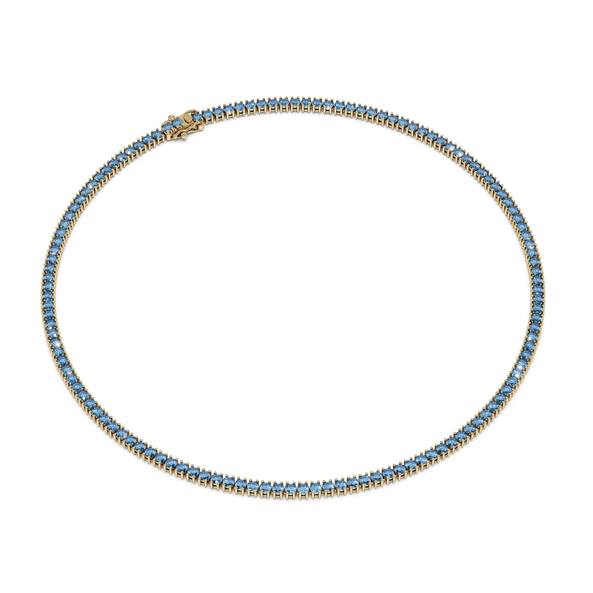 Delicate 11-Color 13ct Diamond Tennis Necklace