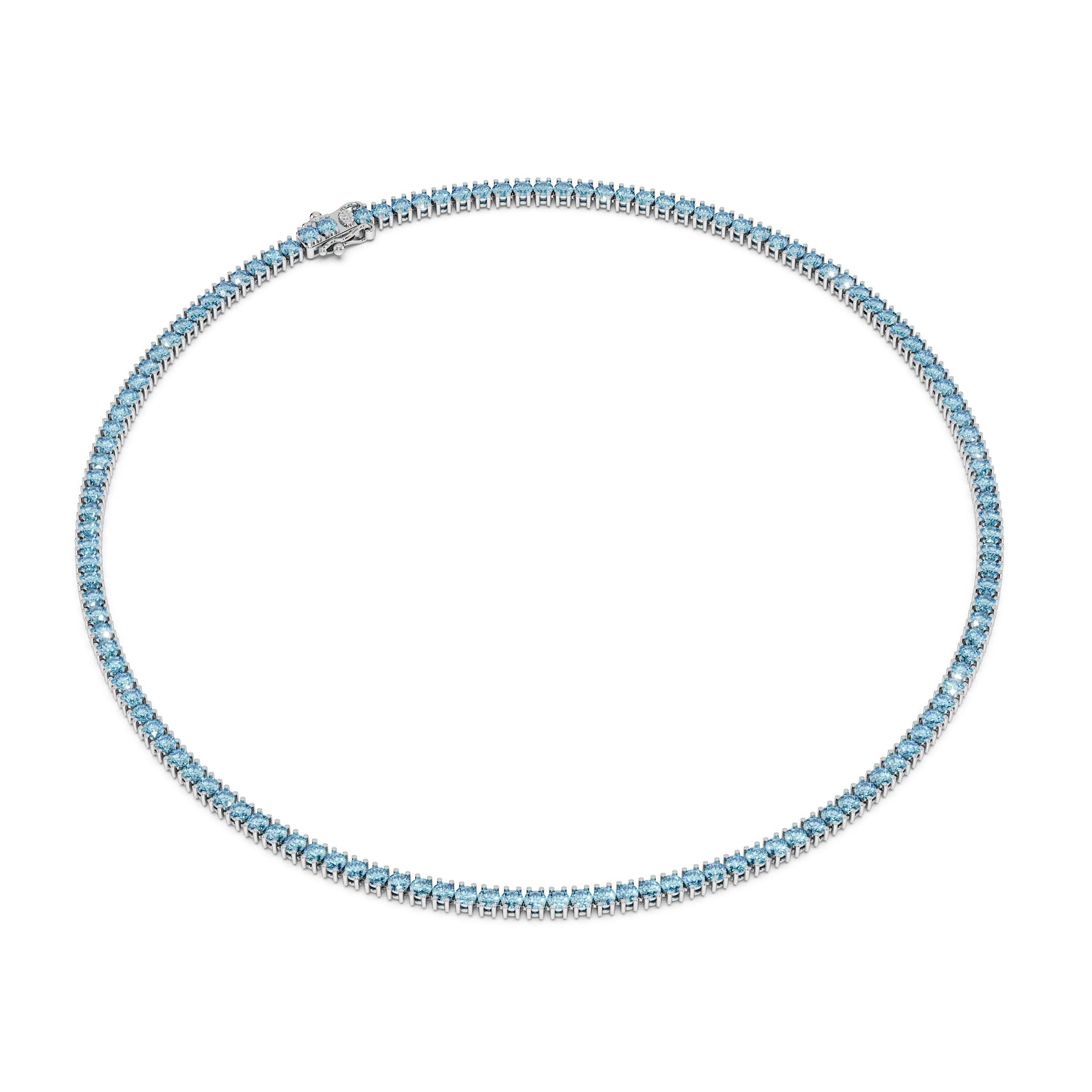 Delicate 11-Color 13ct Diamond Tennis Necklace
