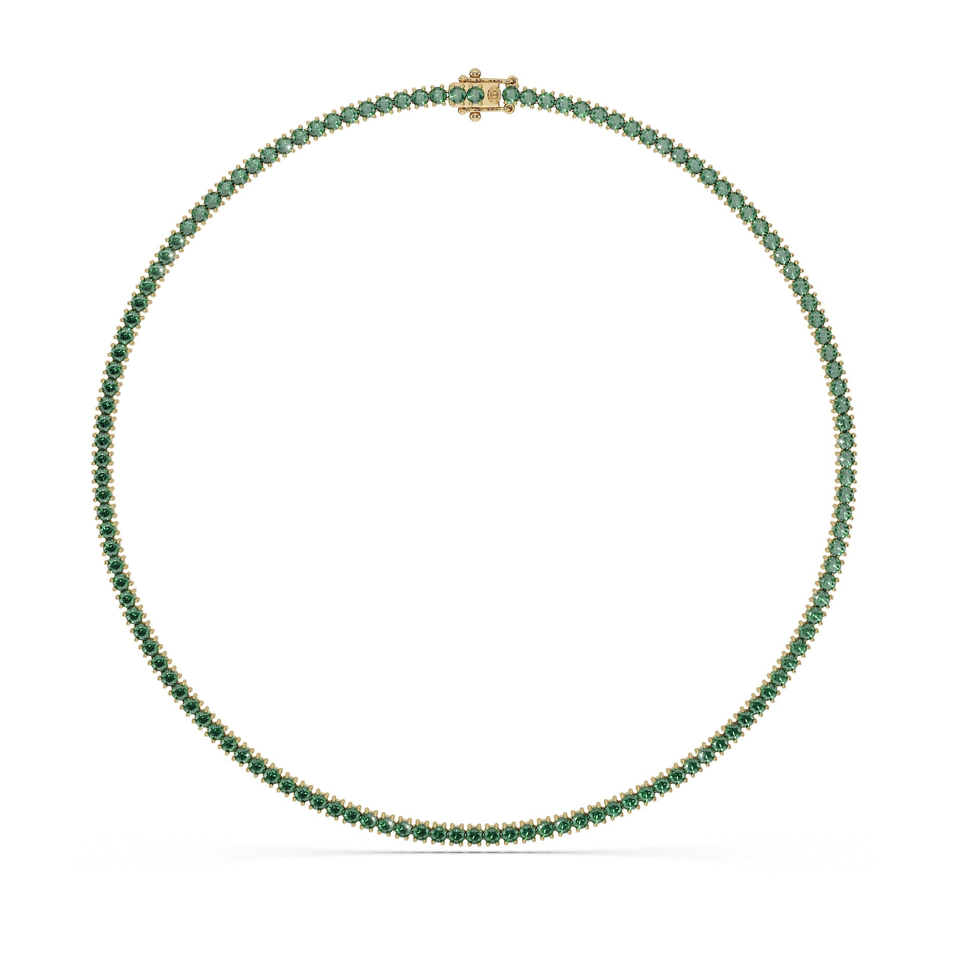 14K Yellow gold_Royal Green Diamond