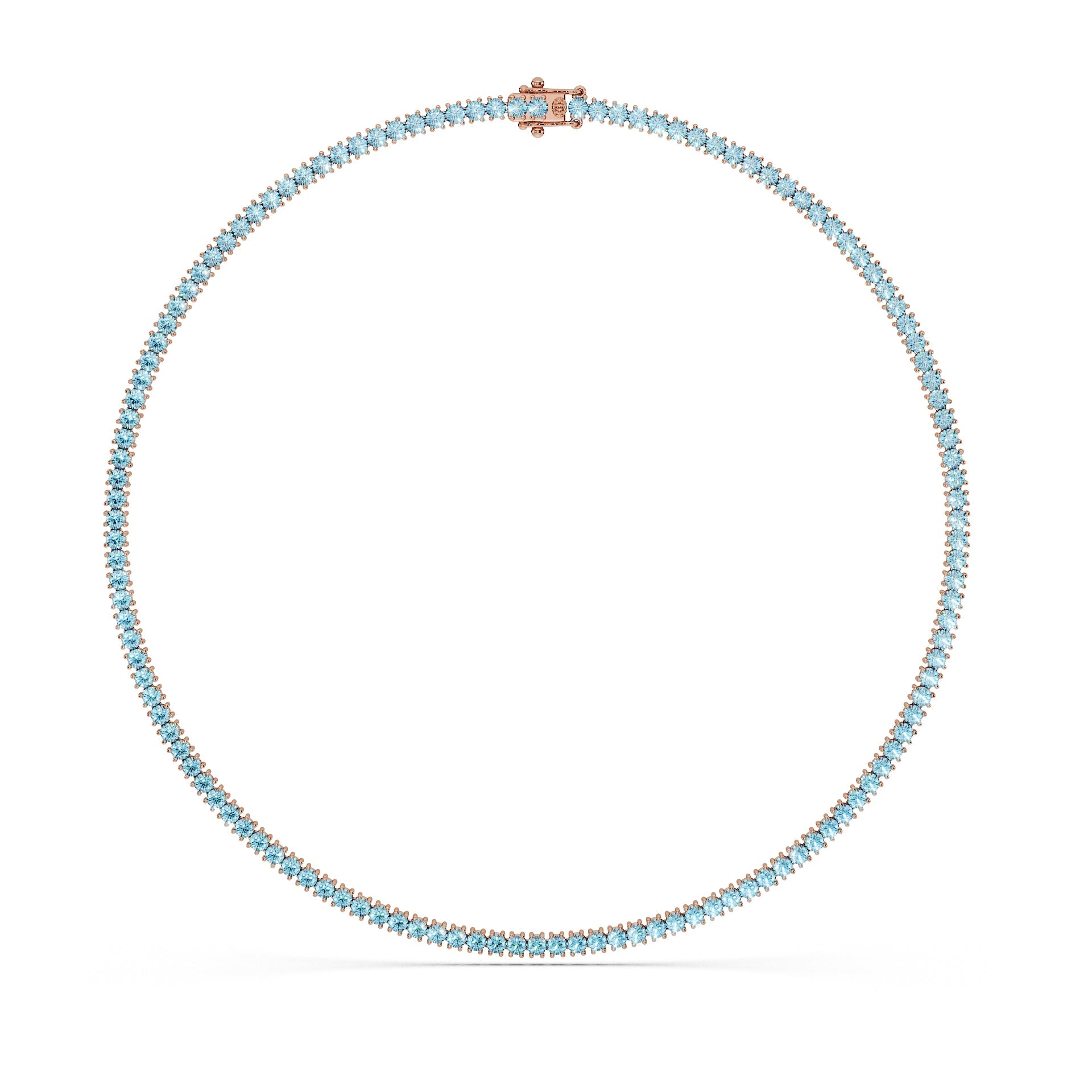 14K Rose gold_Ice Blue Diamond