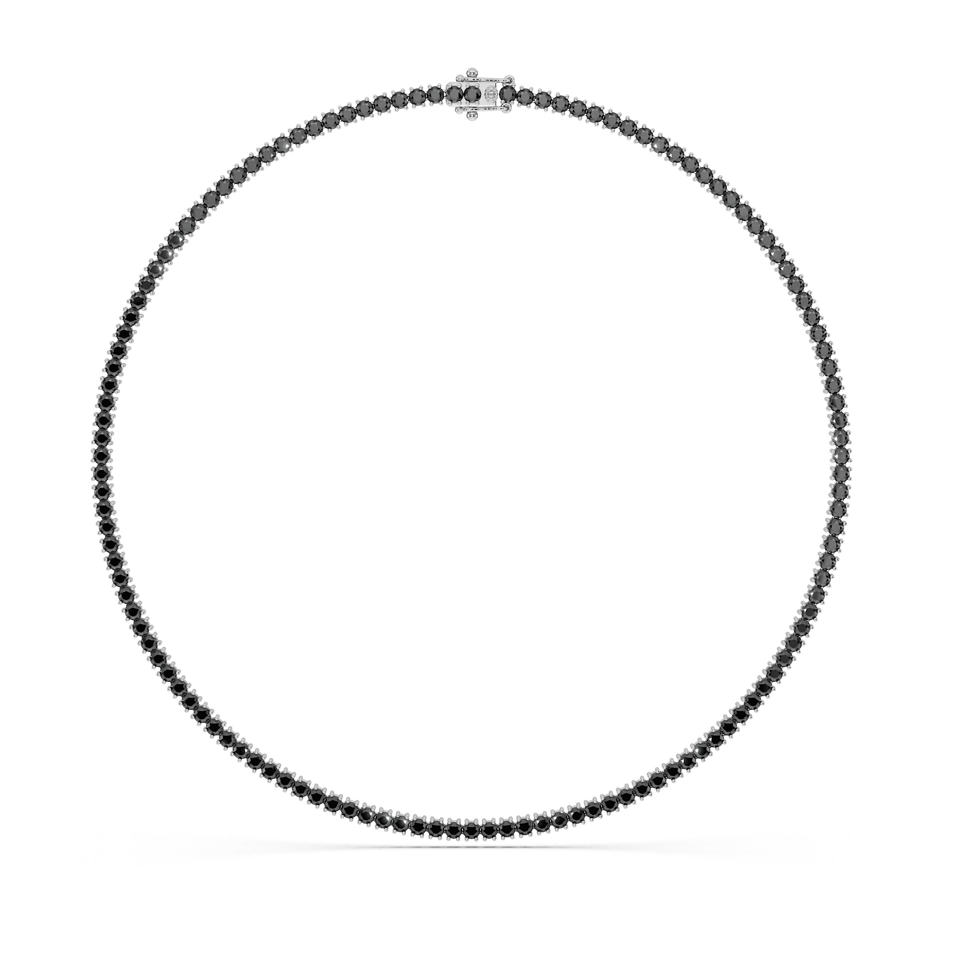 14K White gold_Black Diamond