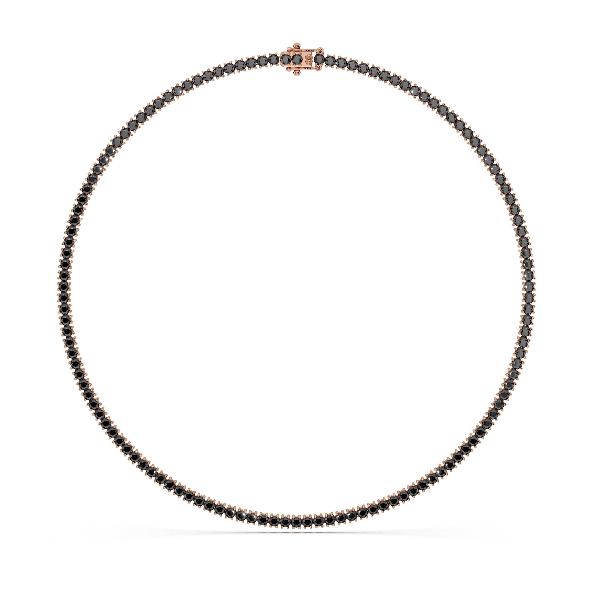 14K Rose gold_Black Diamond