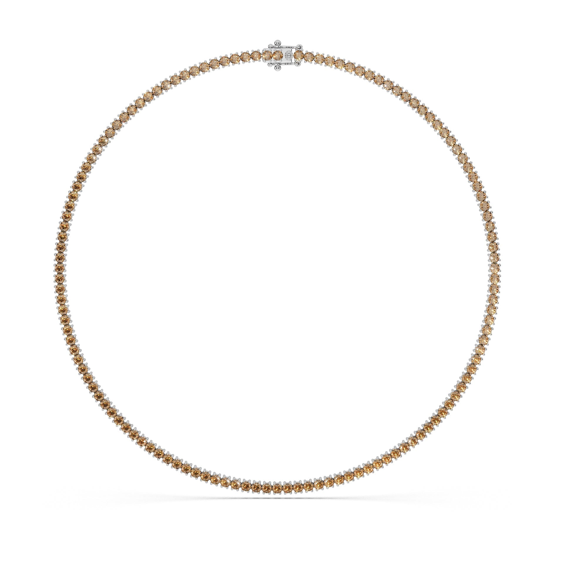 14K White gold_Brown Diamond