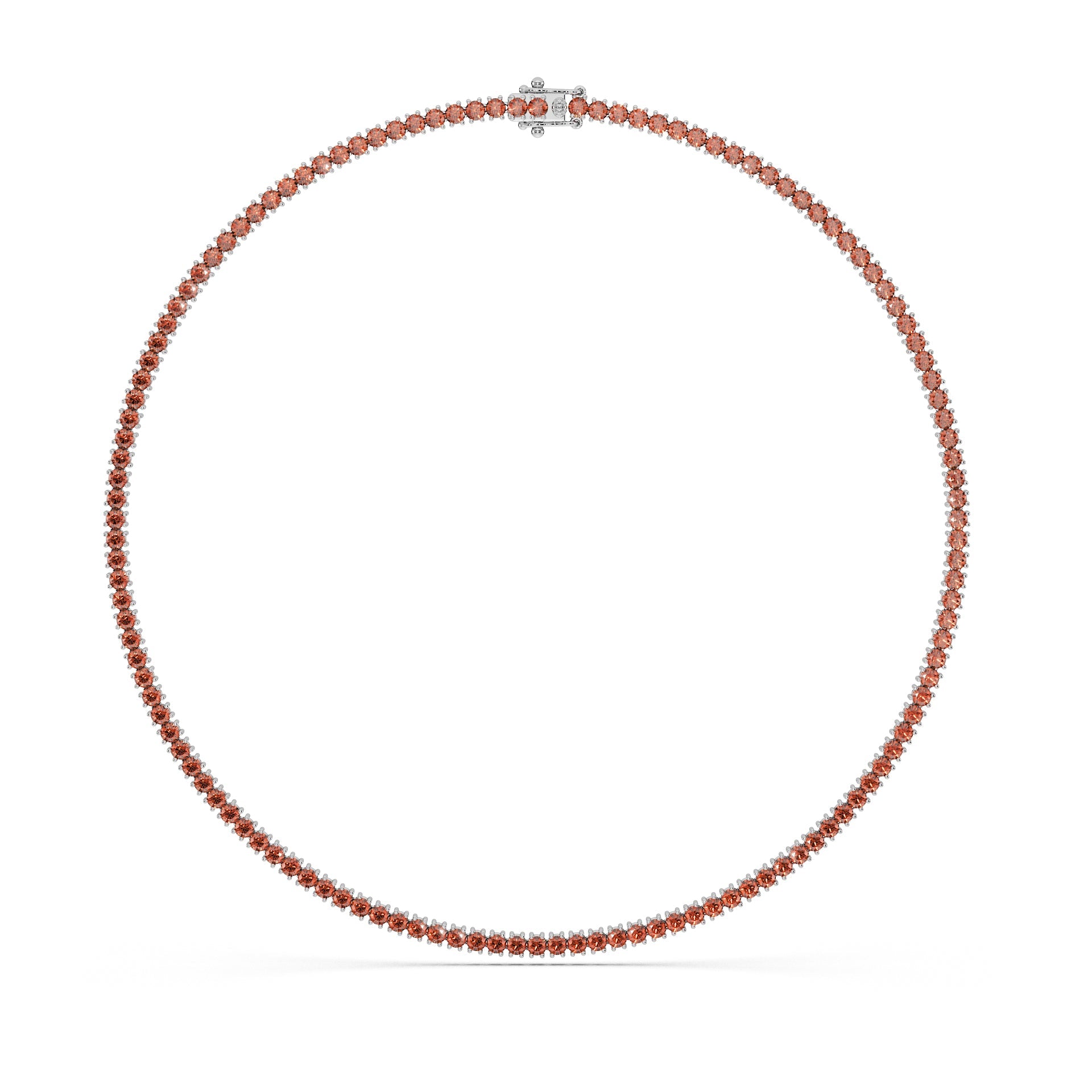 14K White gold_Cherry Cognac Diamond