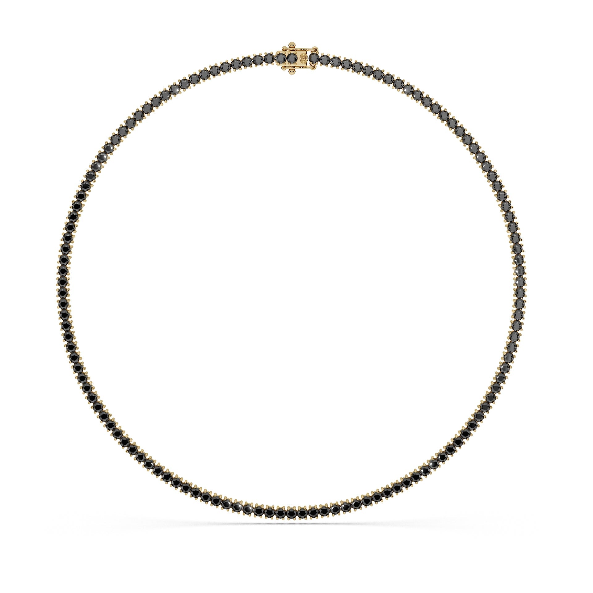 14K Yellow gold_Black Diamond