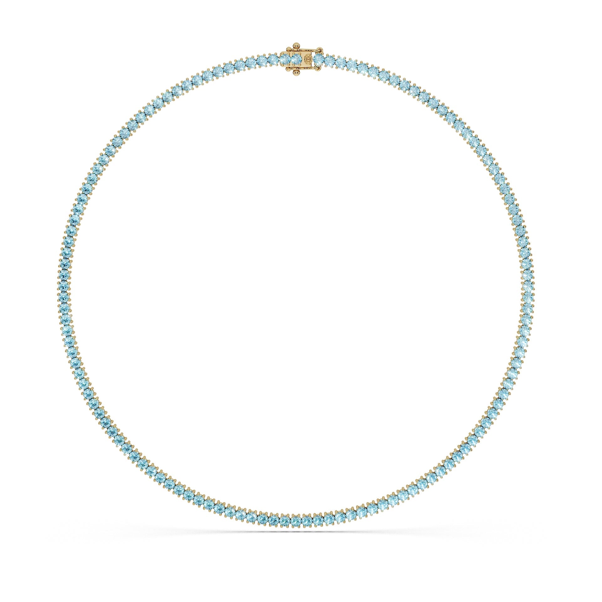 14K Yellow gold_Ice Blue Diamond