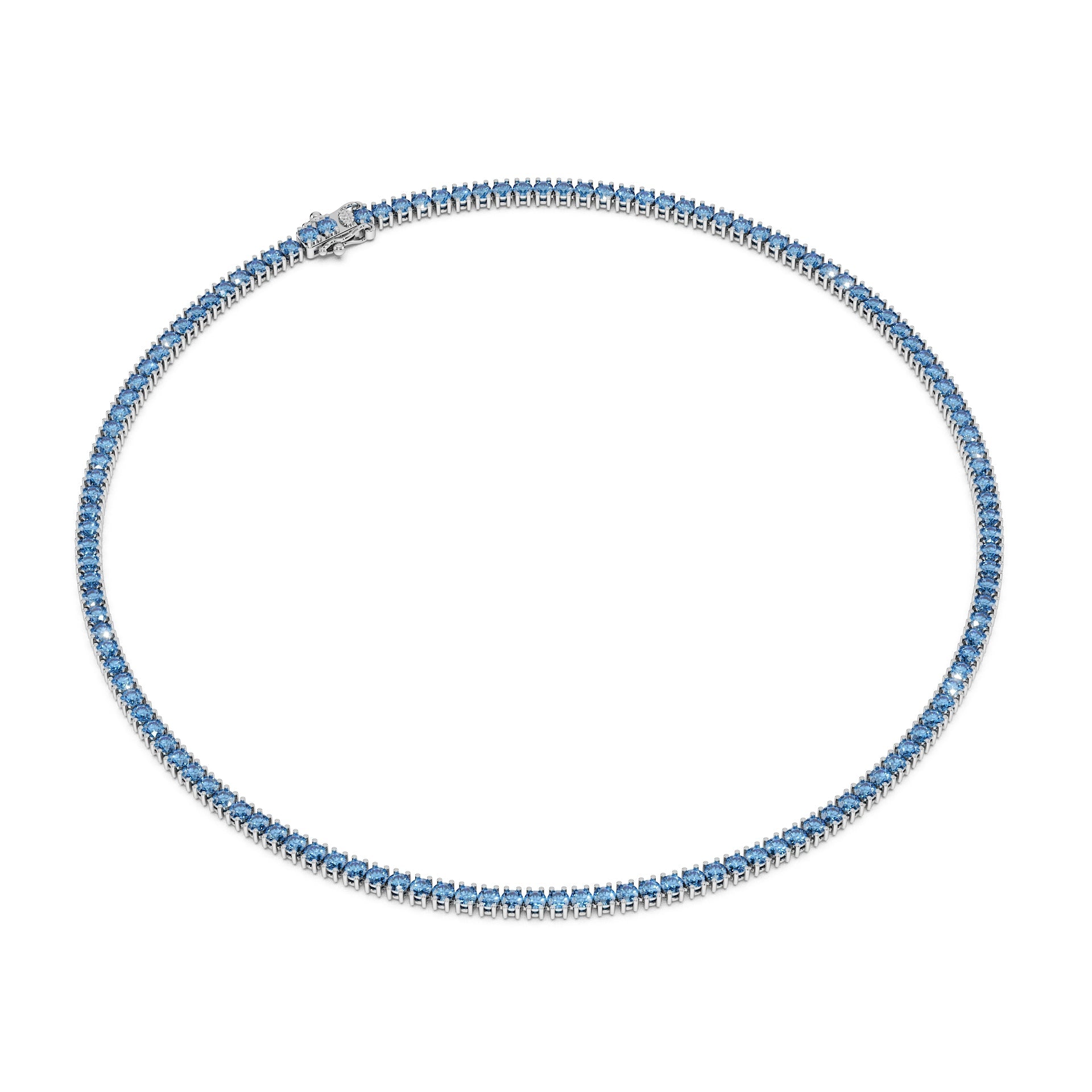 Delicate 11-Color 13ct Diamond Tennis Necklace