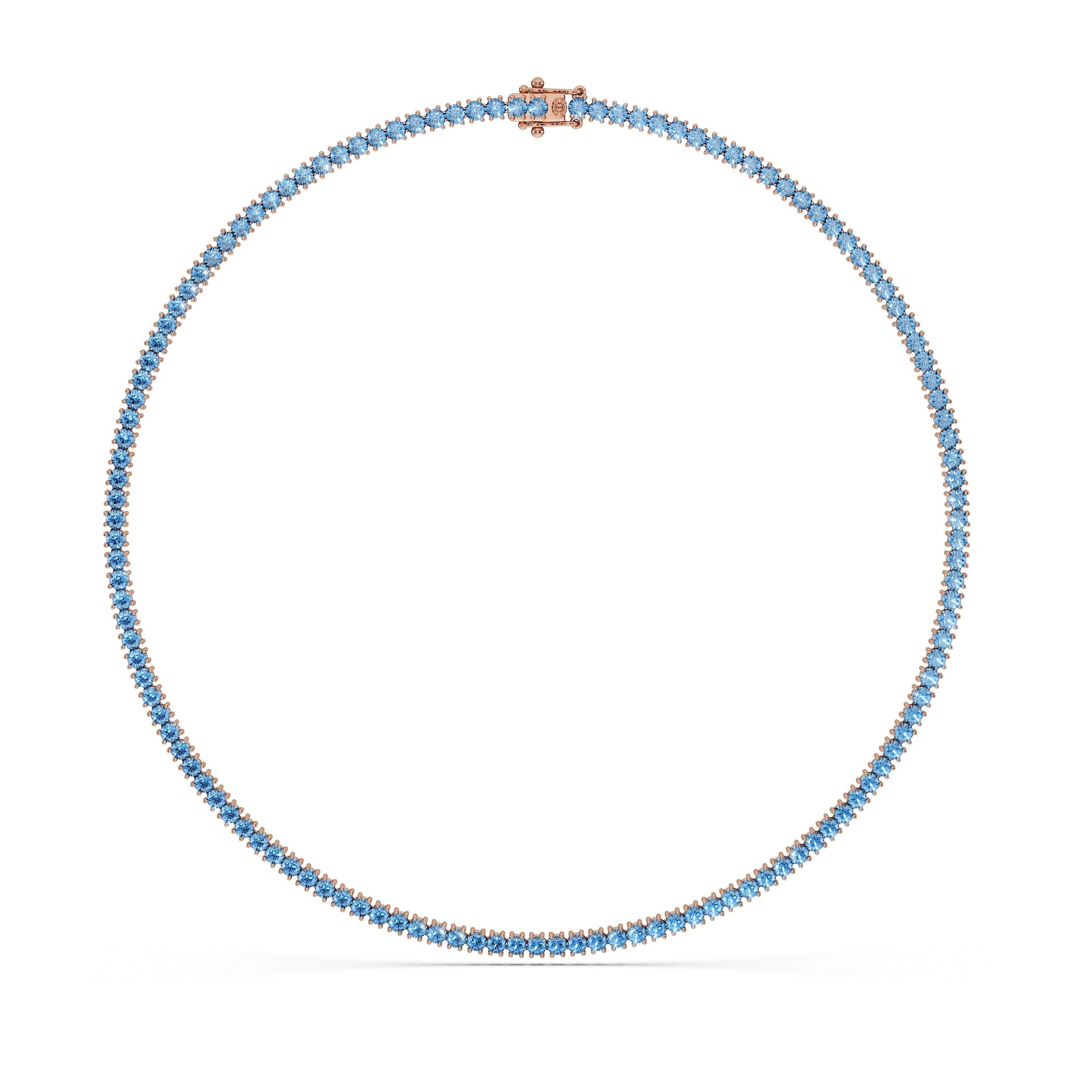 14K Rose gold_Royal Blue Diamond