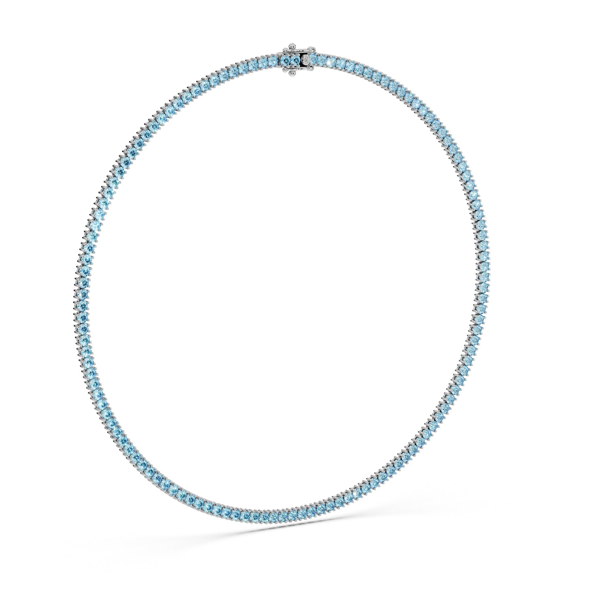 Delicate 11-Color 13ct Diamond Tennis Necklace
