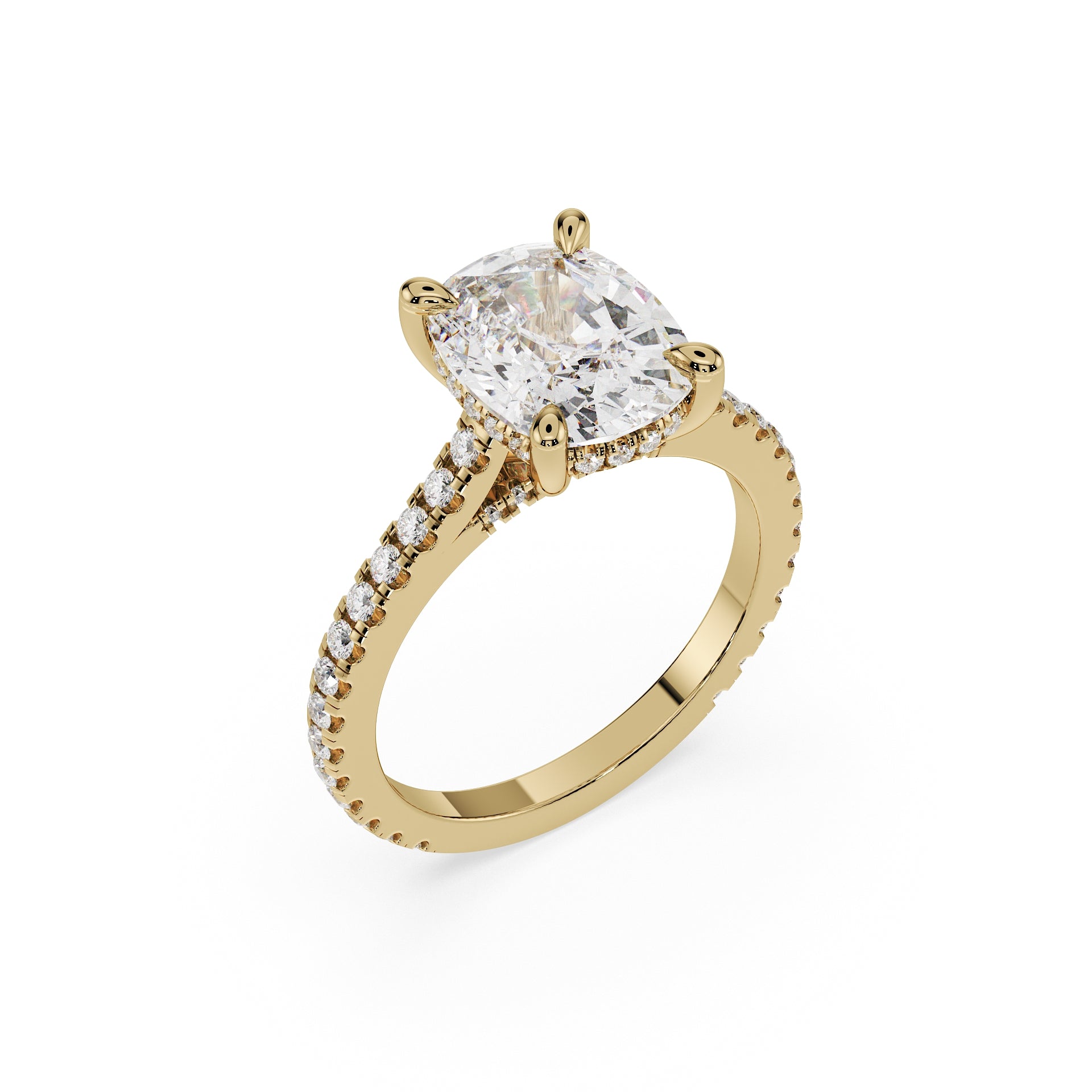 Elongated Cushion Cut Ring - Timeless Elegance Collection