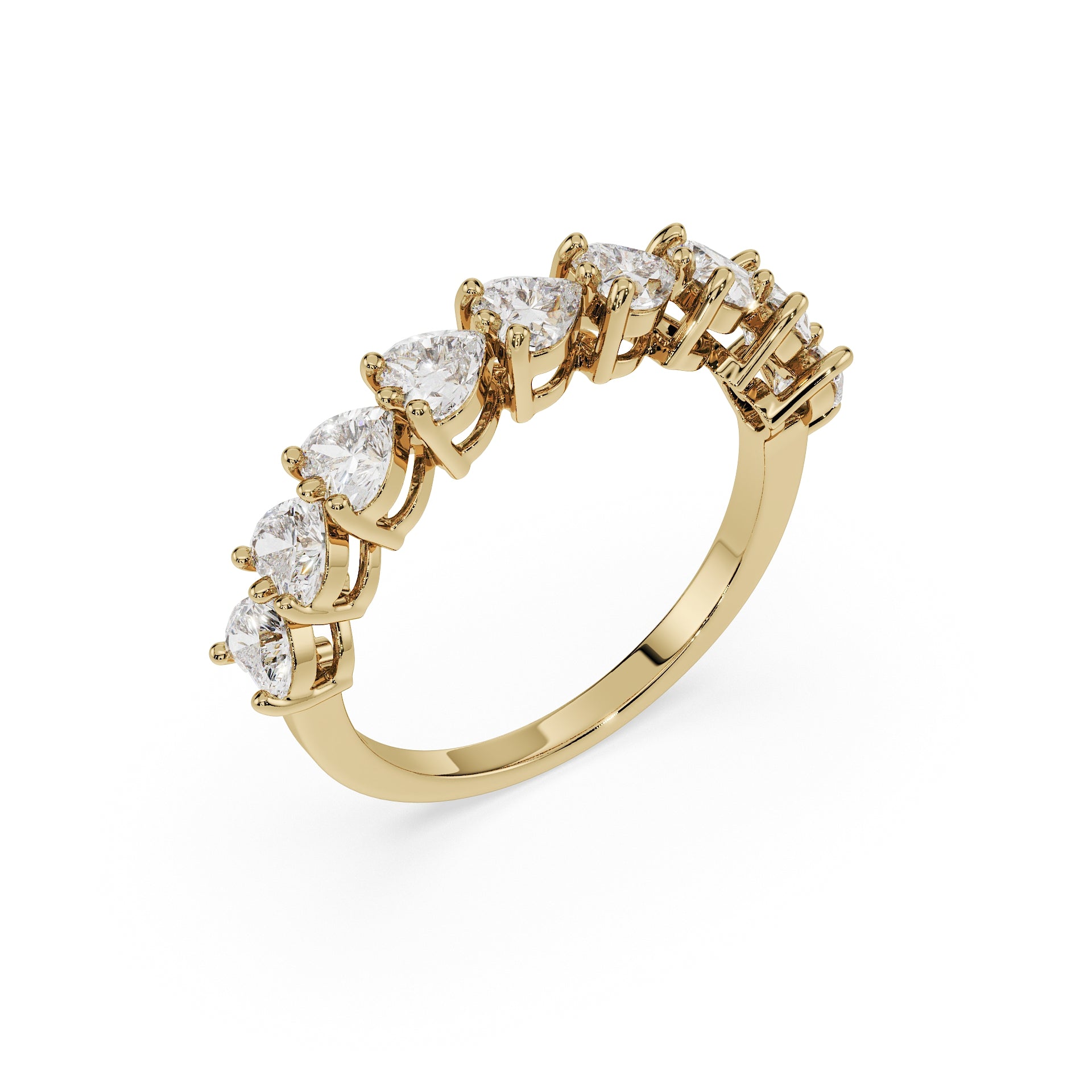 Heart Horizon Diamond Ring