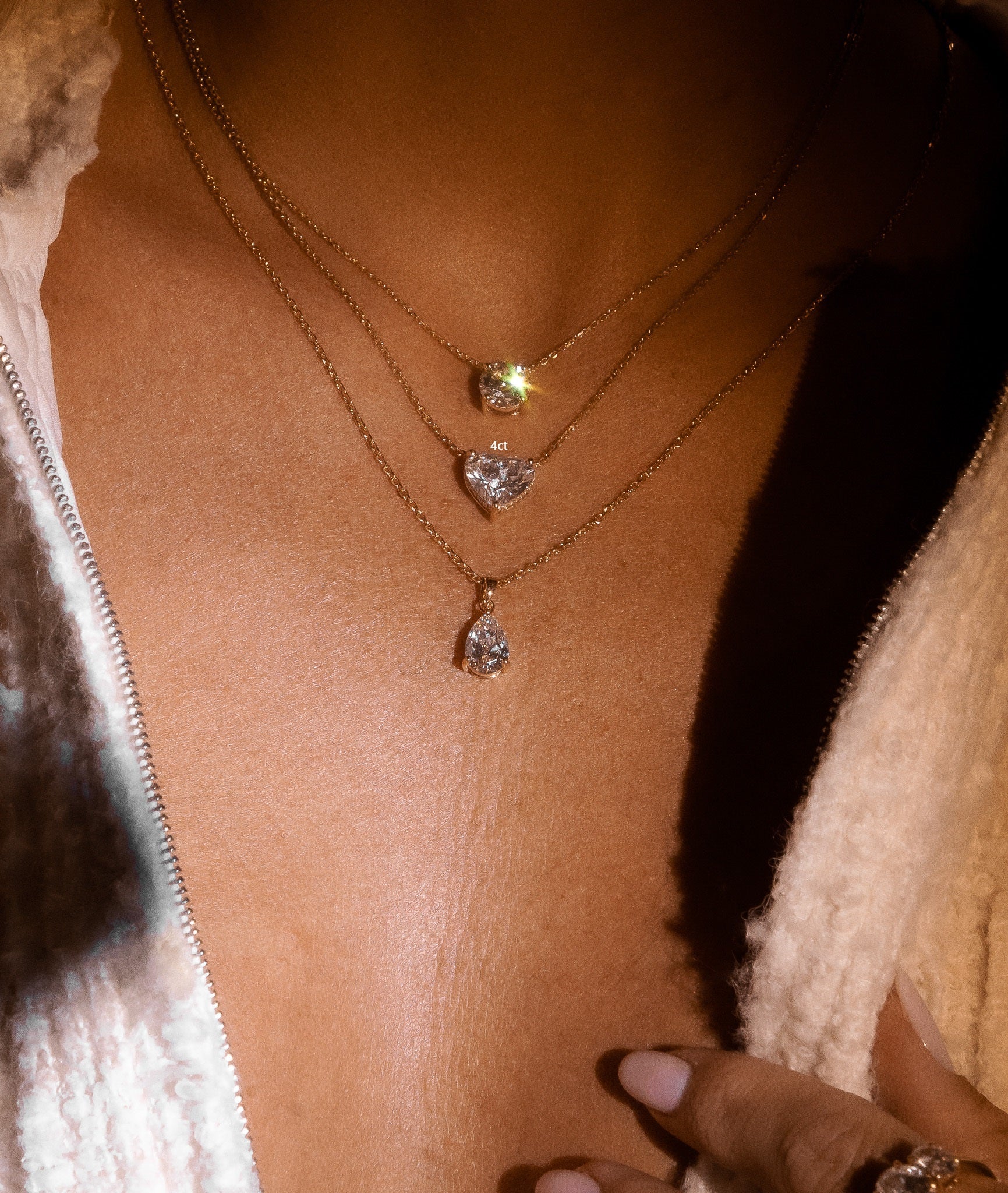 Heart Pendant - heart diamond necklace