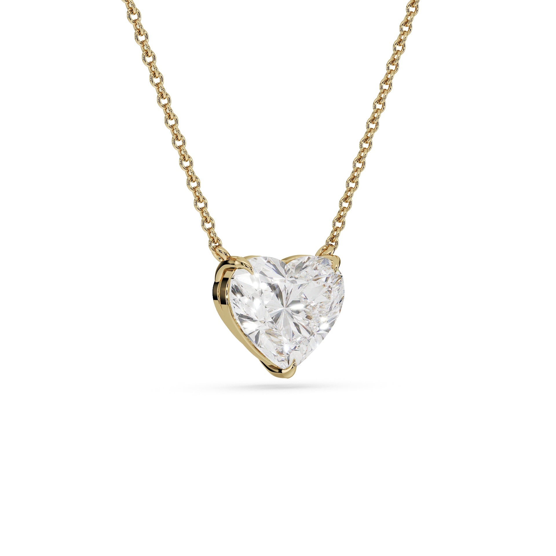 Heart Pendant - heart diamond necklace