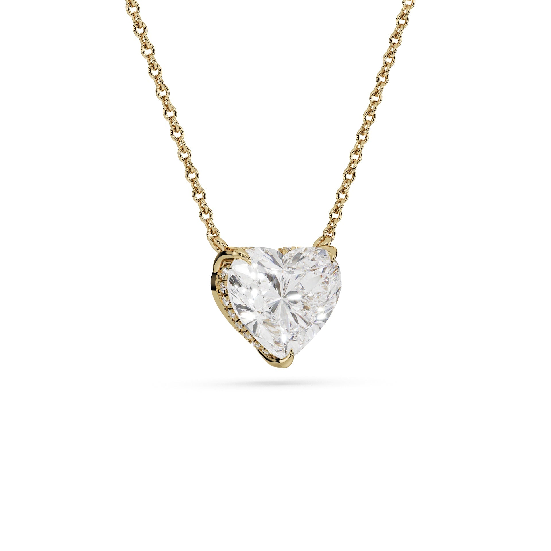 Heart Pendant - heart diamond necklace