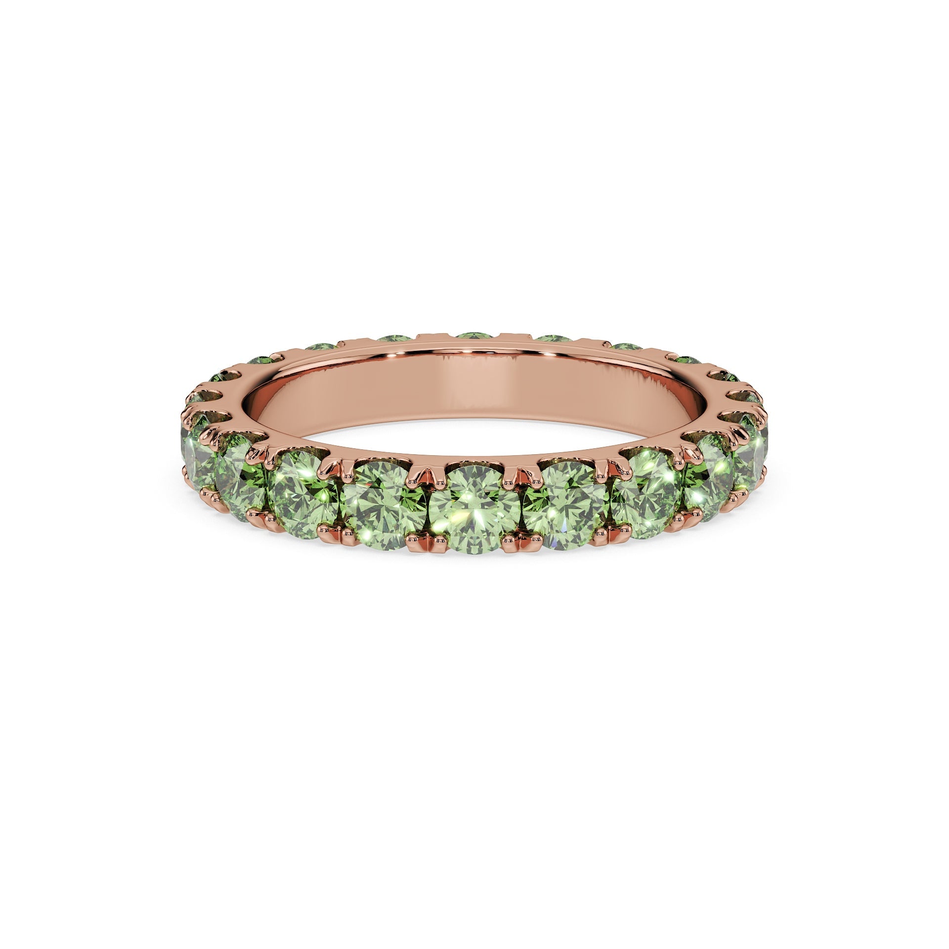 14K Rose gold_Ocean Green Diamond