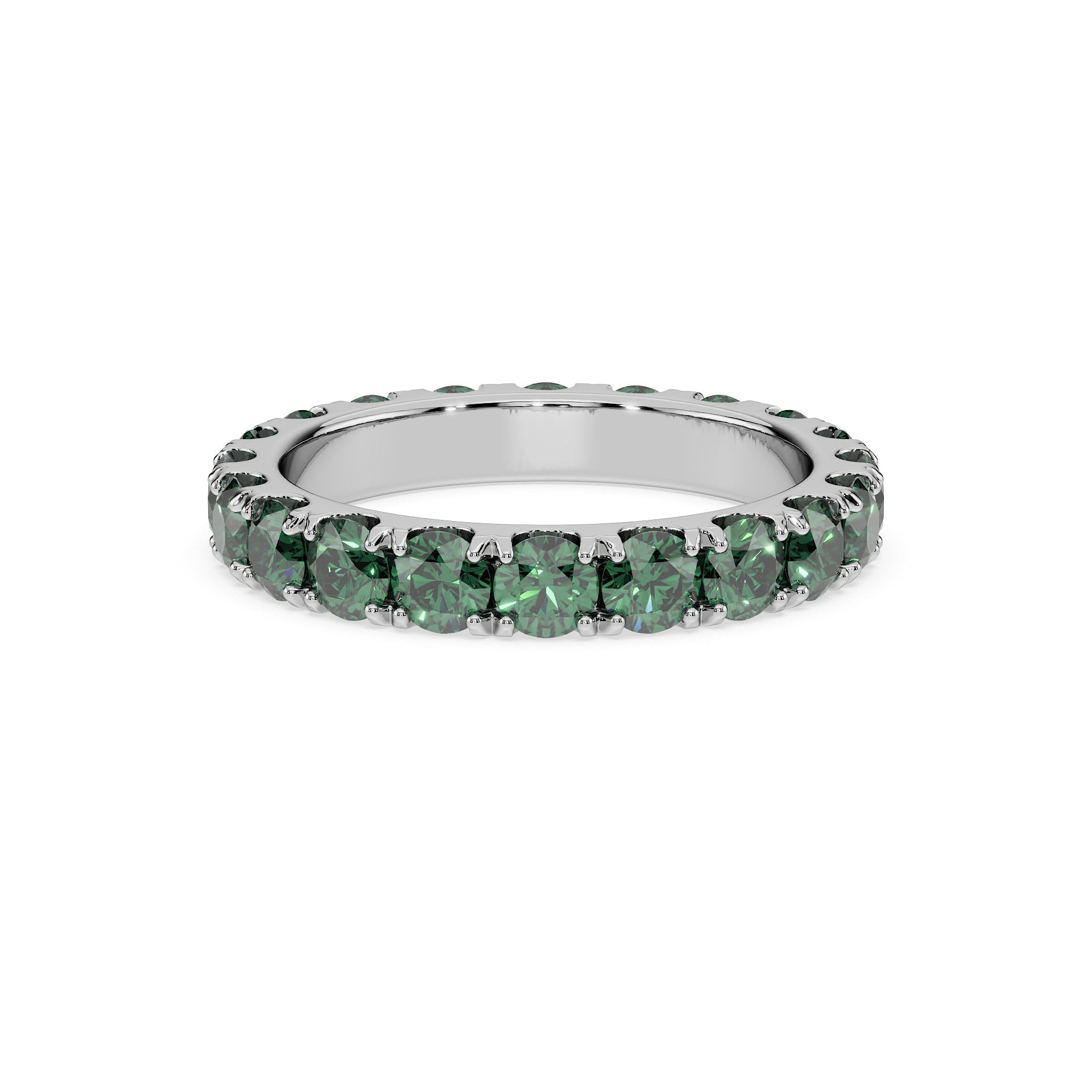 14K White gold_Royal Green Diamond