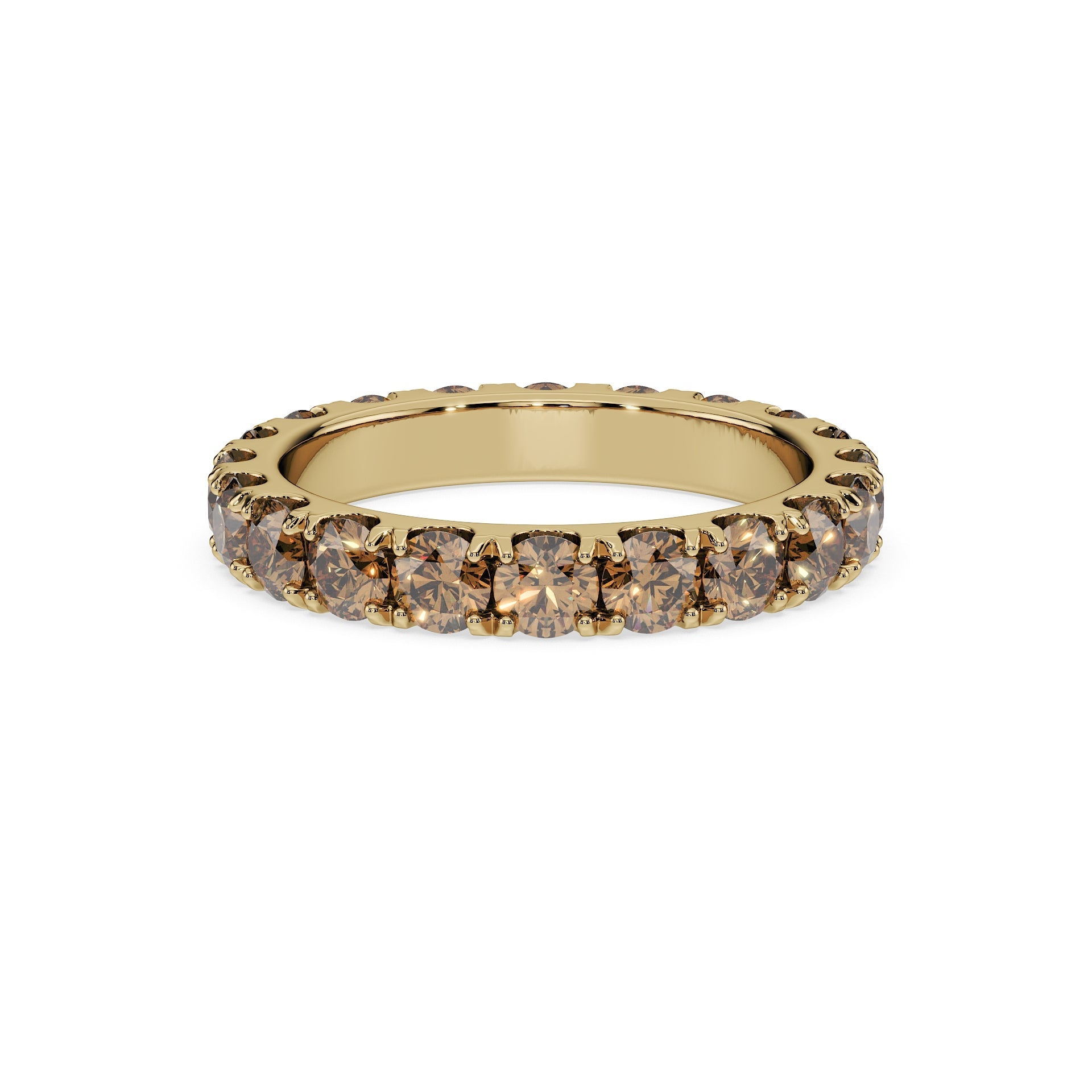 14K Yellow gold_Brown Diamond
