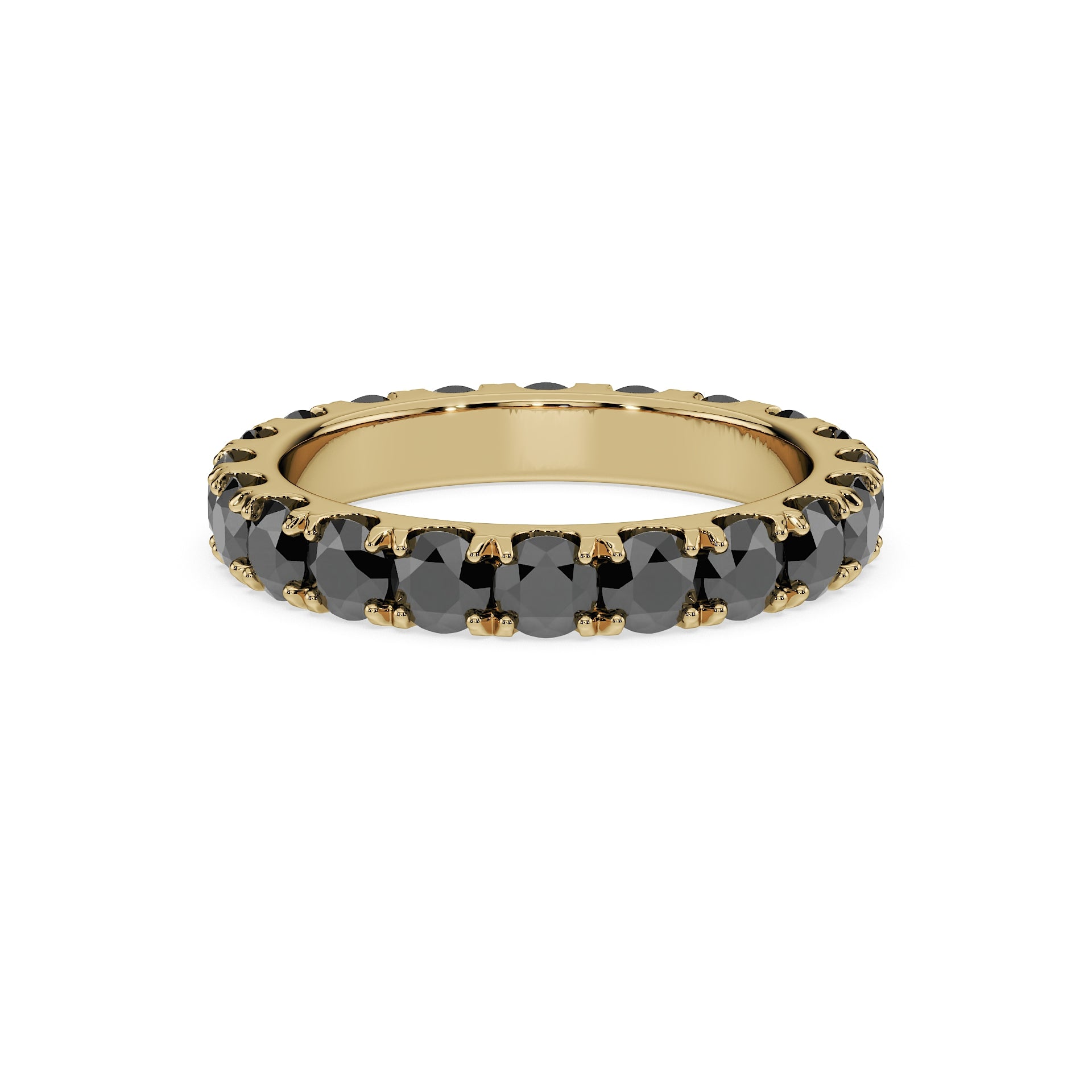 14K Yellow gold_Black Diamond