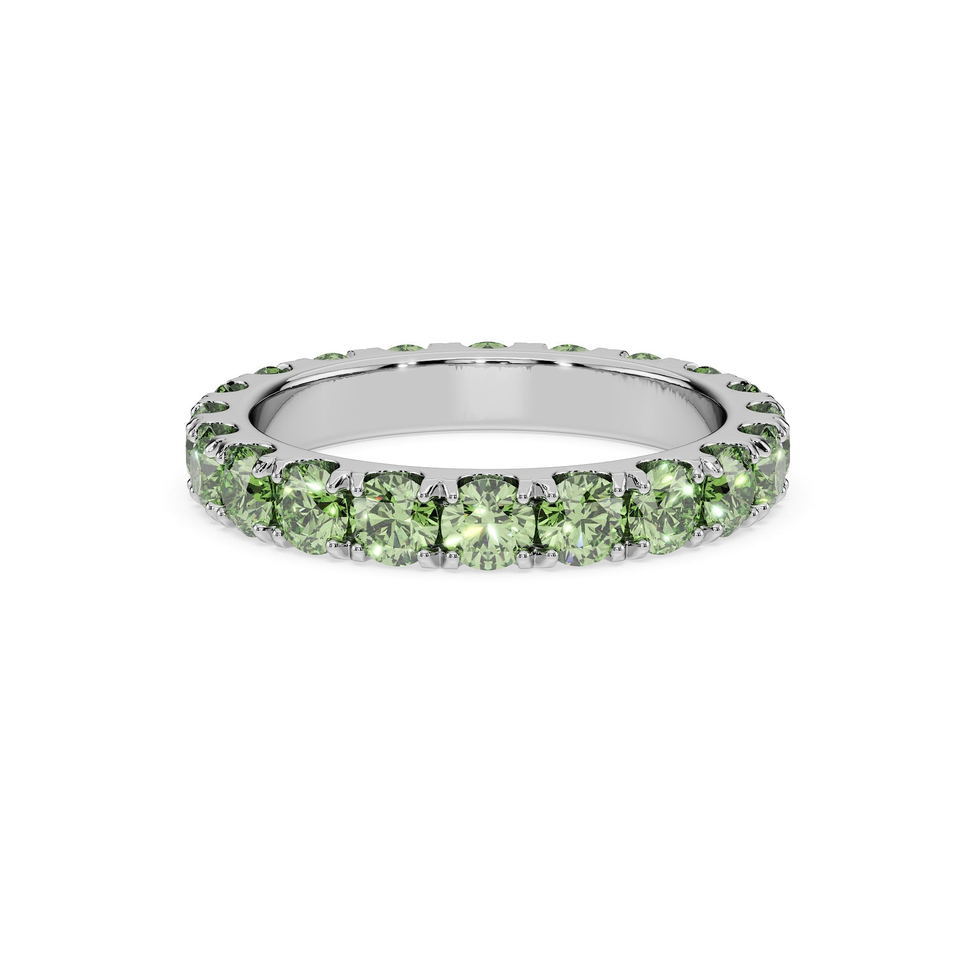 14K White gold_Ocean Green Diamond