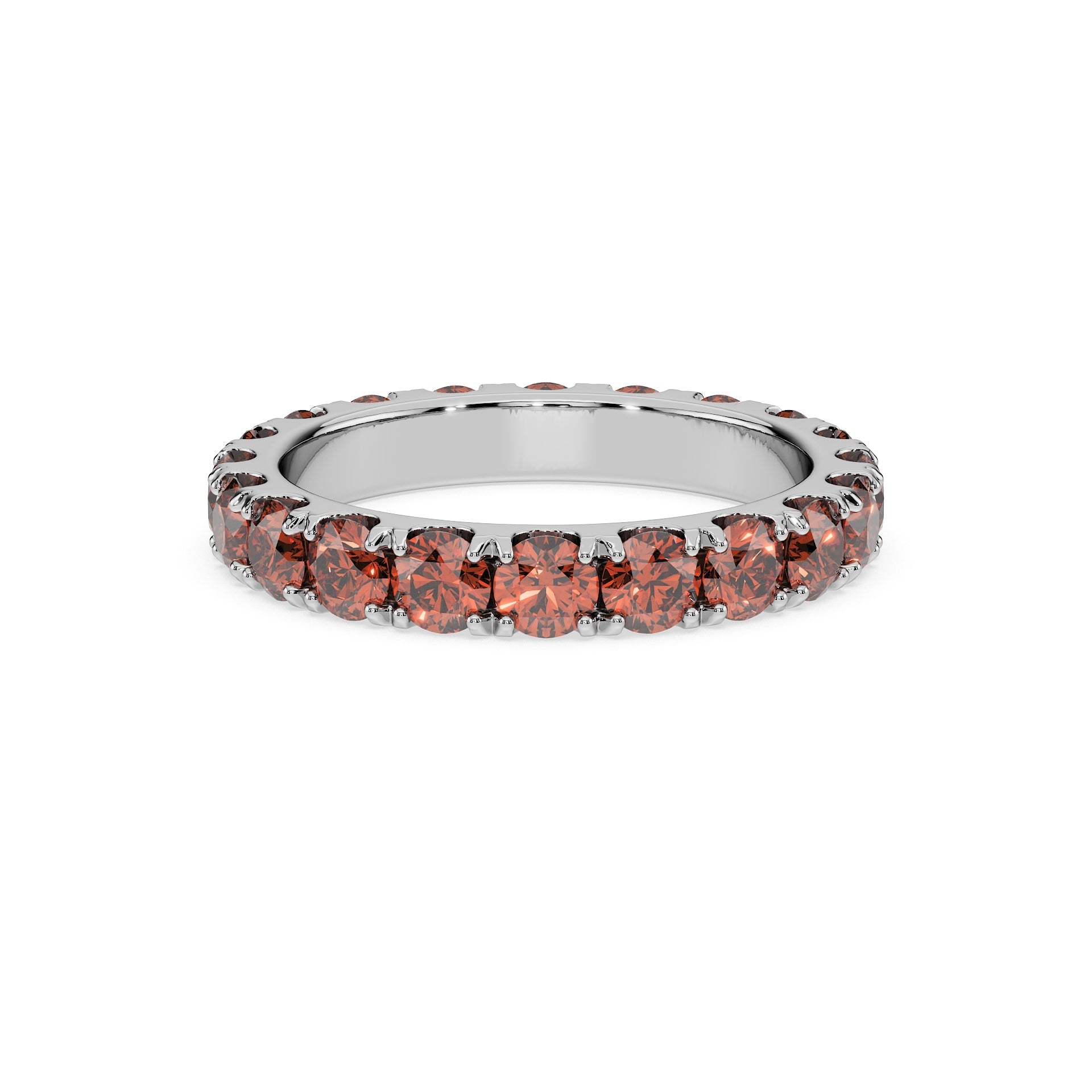 14K White gold_Cherry Cognac Diamond