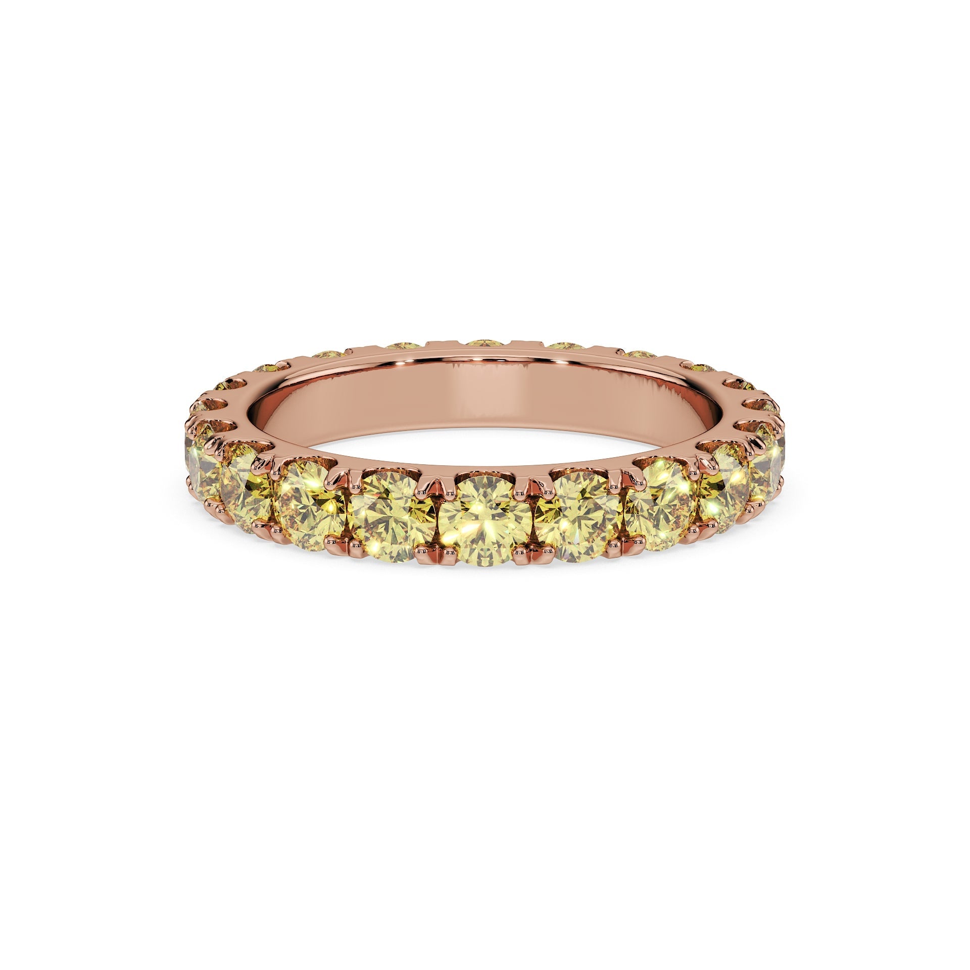 14K Rose gold_Yellow Diamond