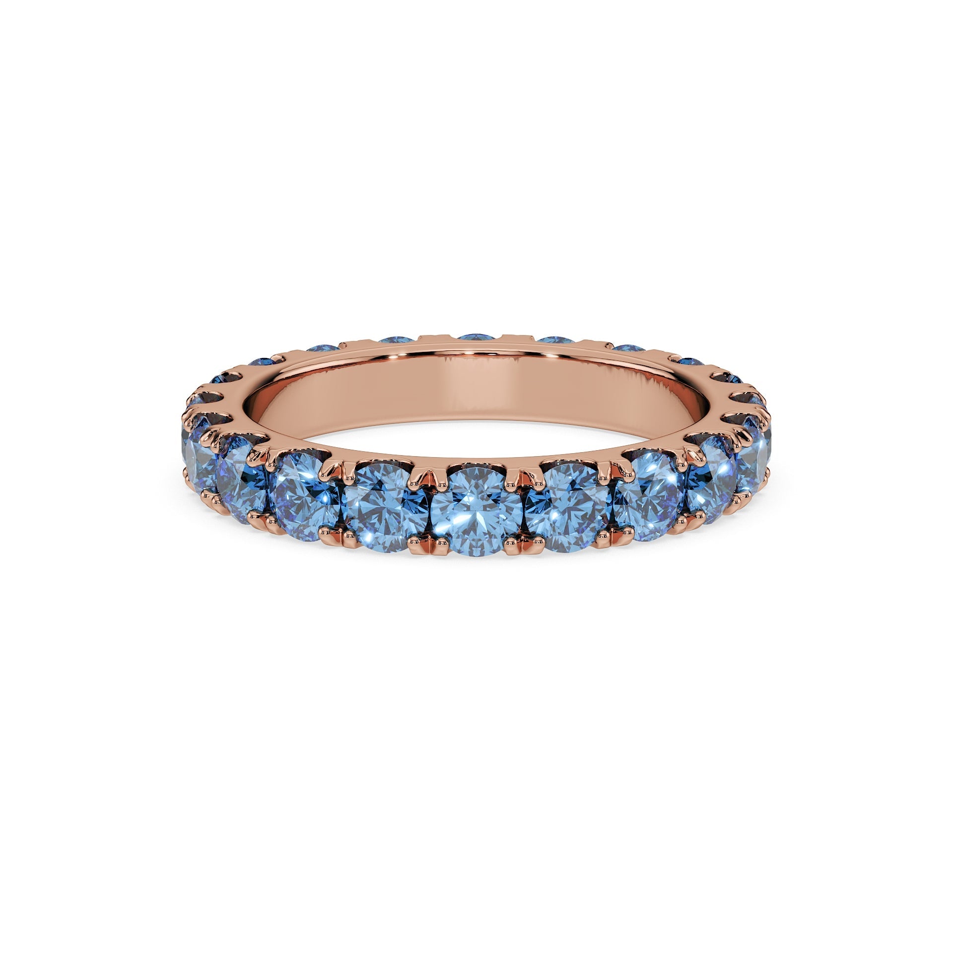 14K Rose gold_Royal Blue Diamond