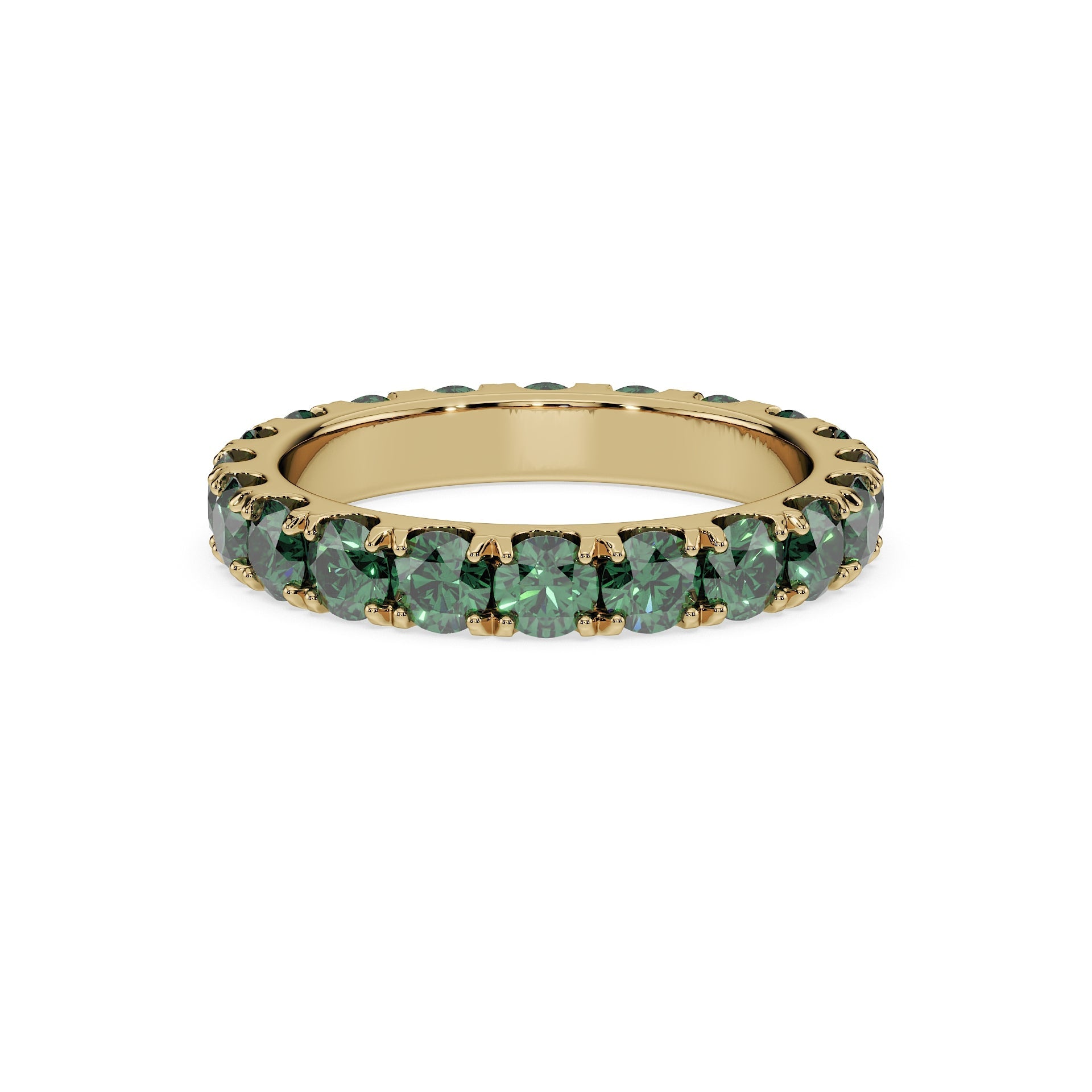 14K Yellow gold_Royal Green Diamond
