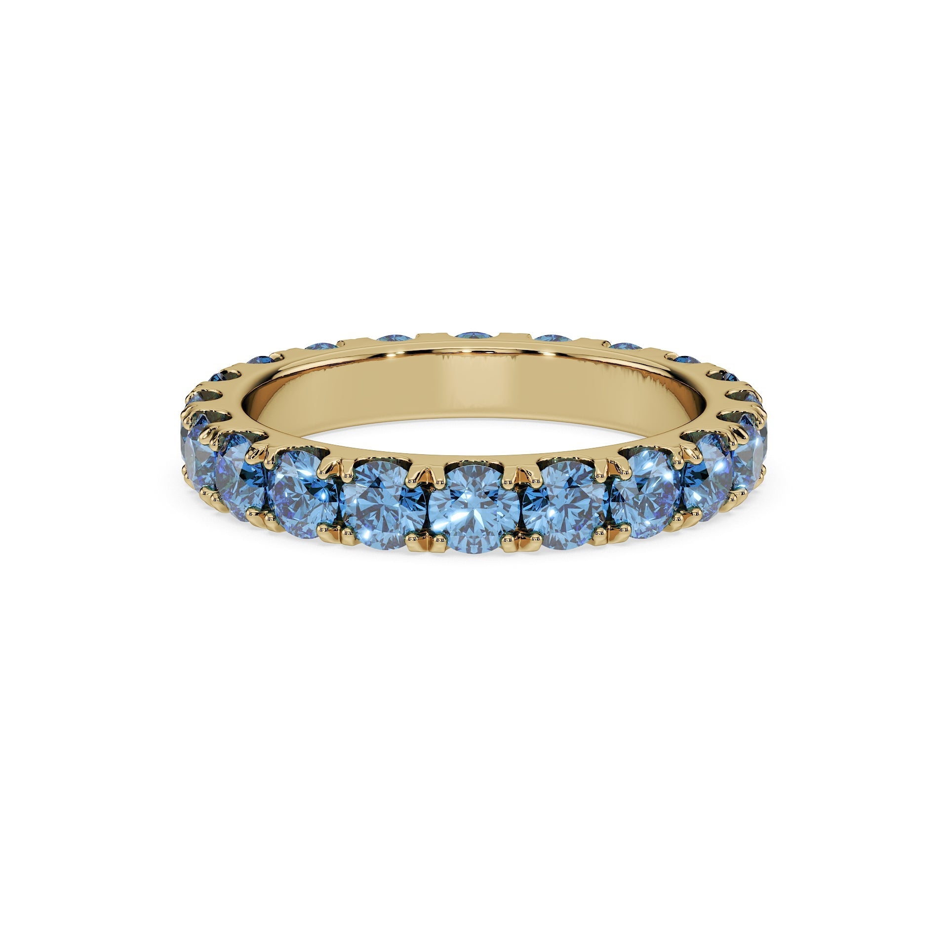 14K Yellow gold_Royal Blue Diamond