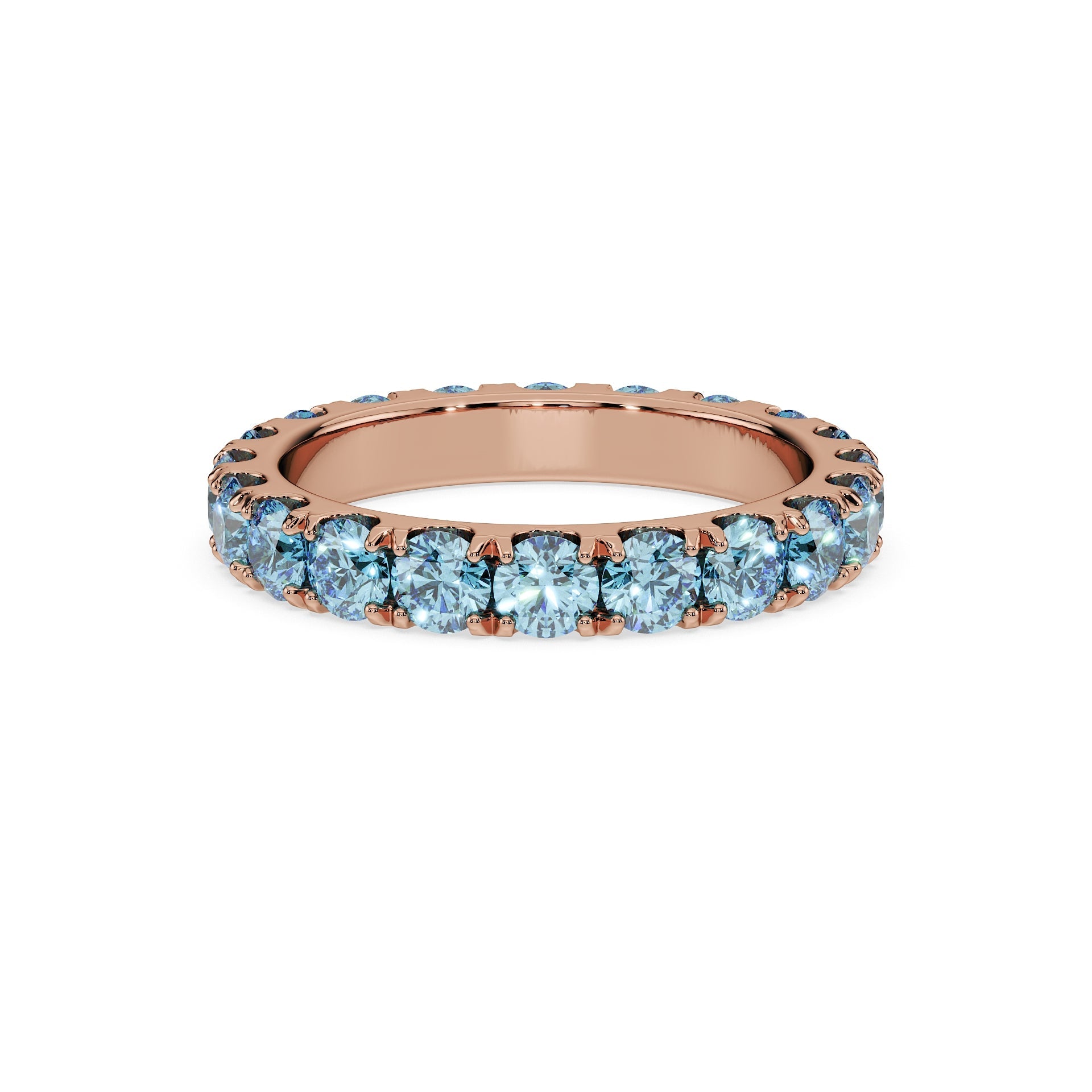 14K Rose gold_Ice Blue Diamond
