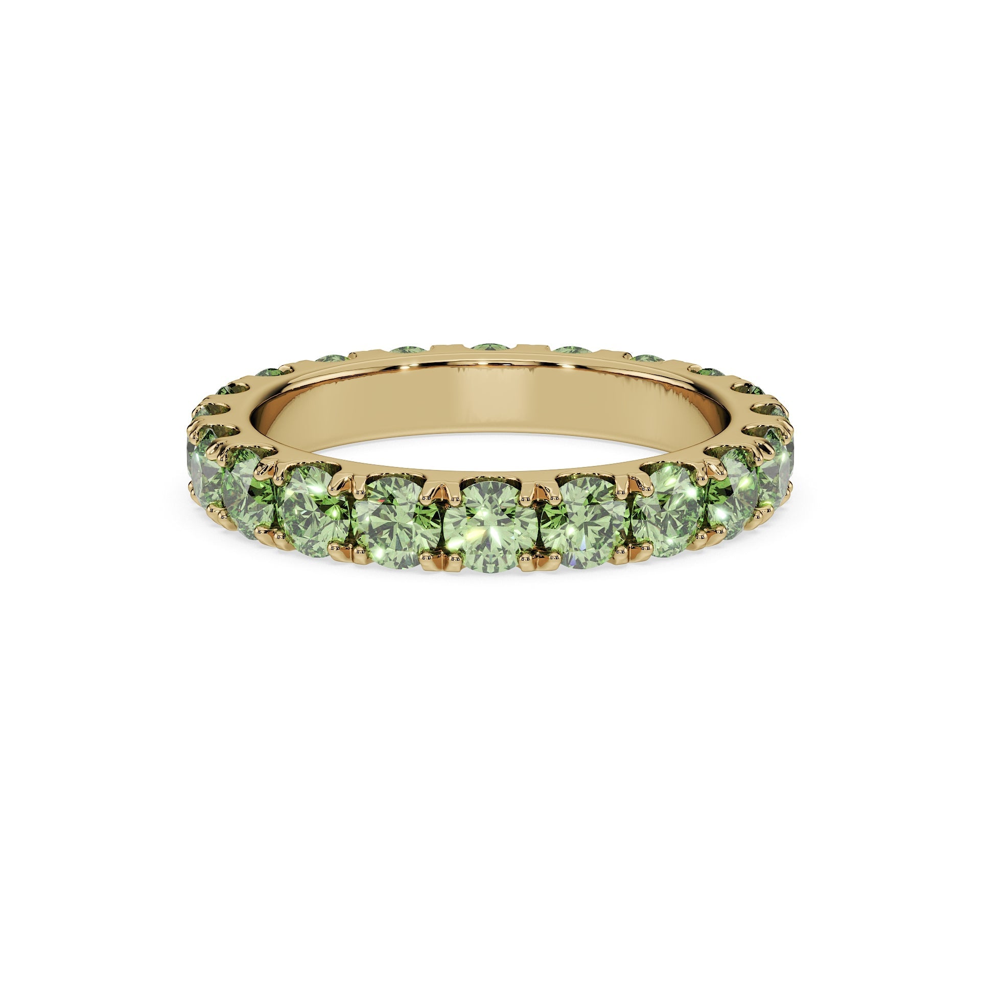 14K Yellow gold_Ocean Green Diamond