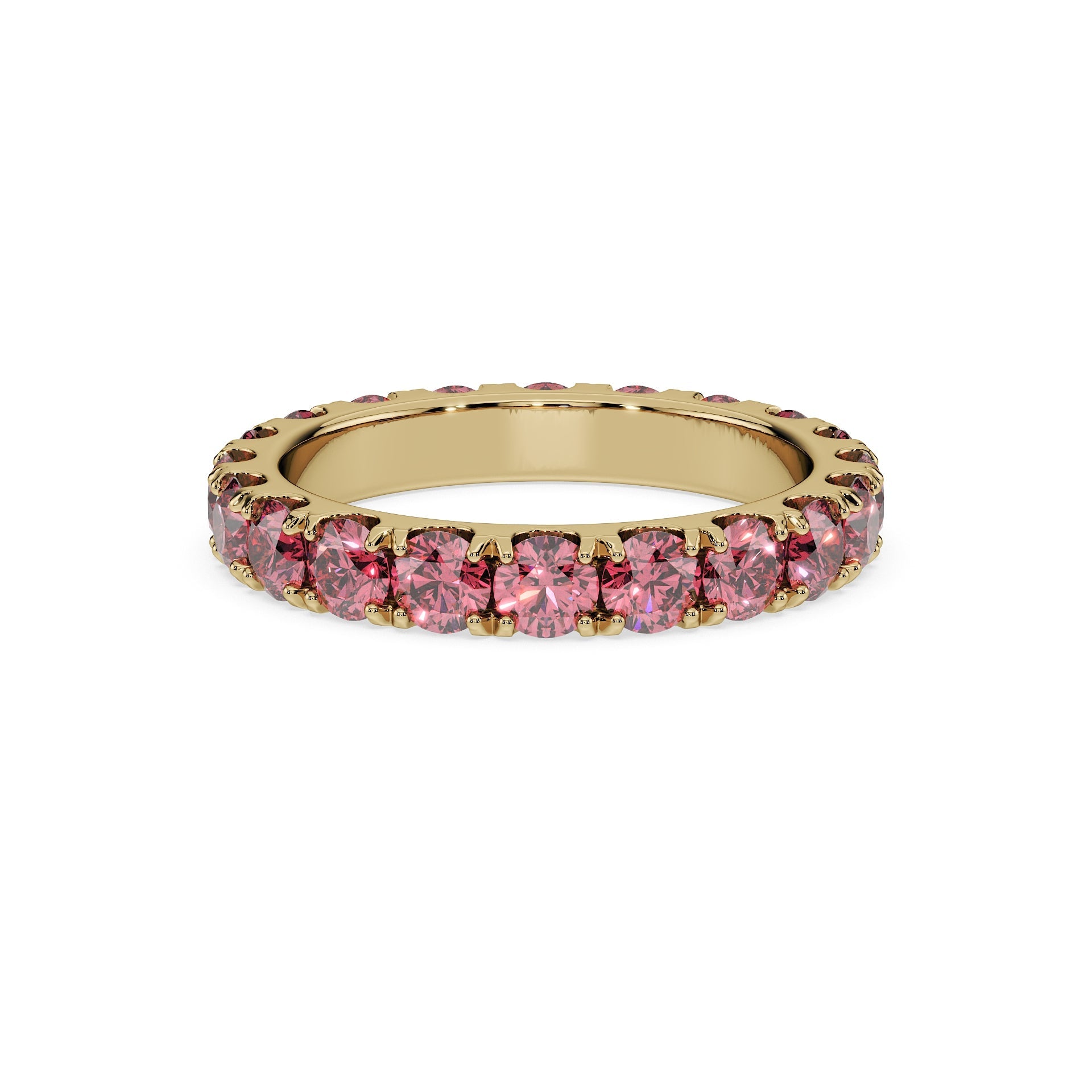 14K Yellow gold_Royal pink Diamond