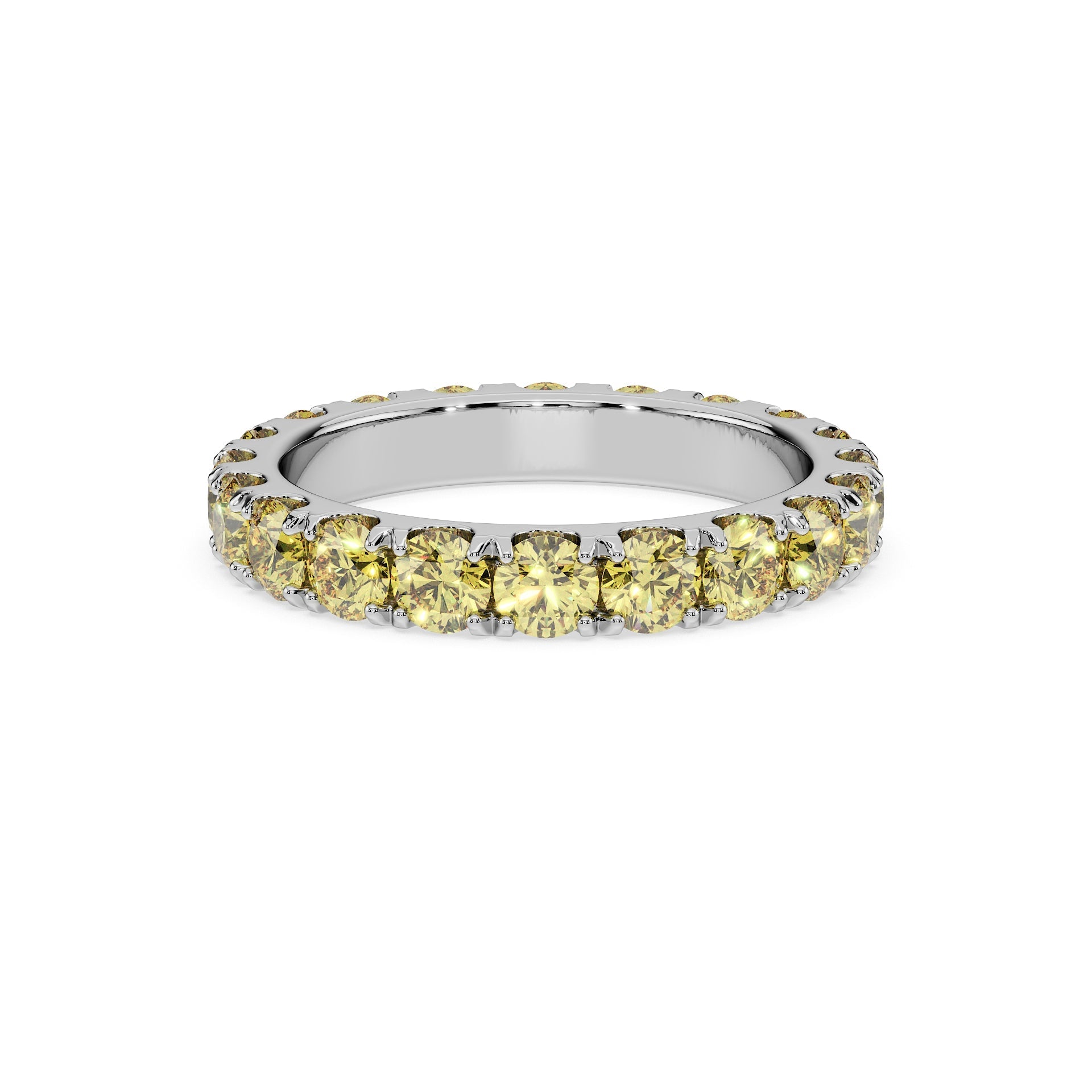14K White gold_Yellow Diamond